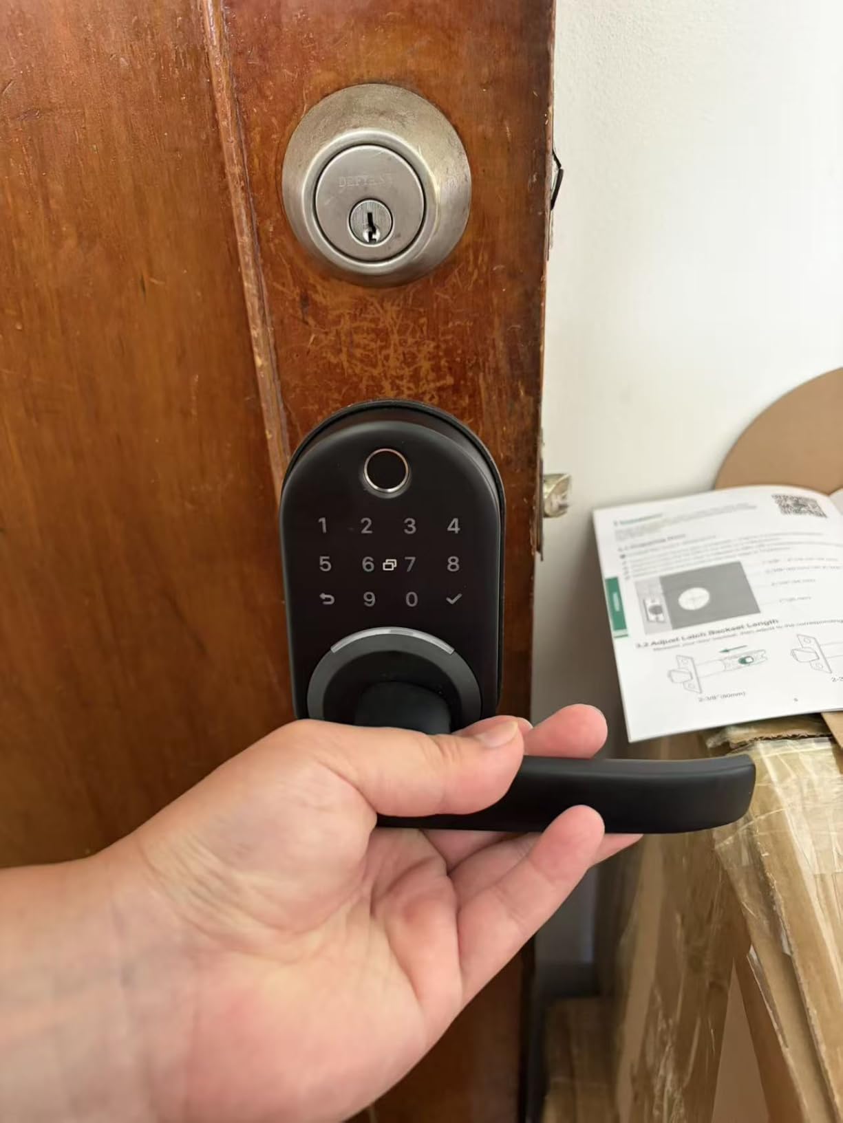 Keypad Smart Door Knob Lock, Yamiry Fingerprint Keyless Entry Handle Lock customer photo 1