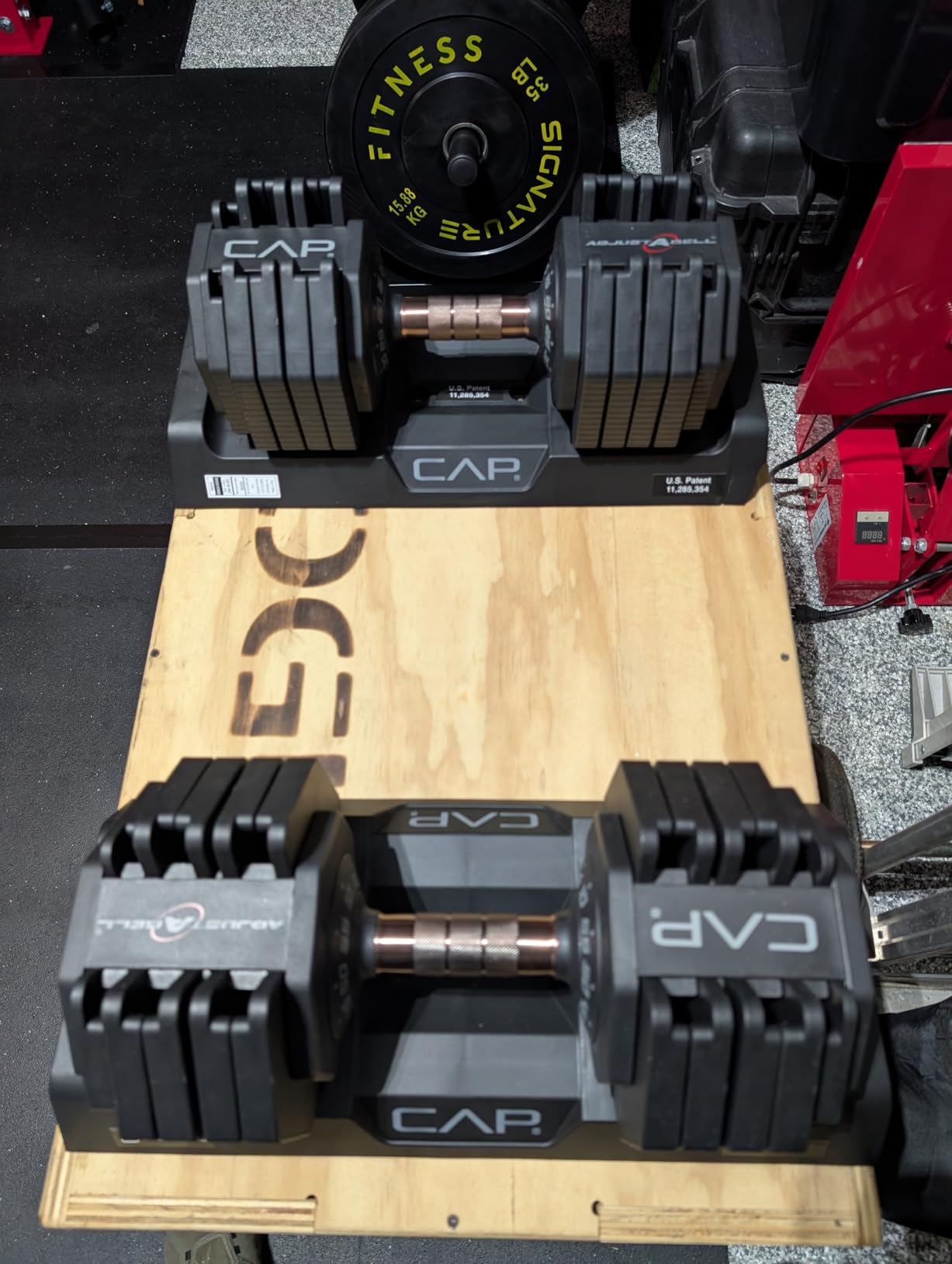 CAP ADJUSTABELL Adjustable Dumbbell Set, Premium Quick Select Adjustable Weights for Strength Training, Singles & Pairs, 12.5 LB, 25 LB & 55 LB, Round Dumbbells, Multiple Grip Handle Options customer photo 1