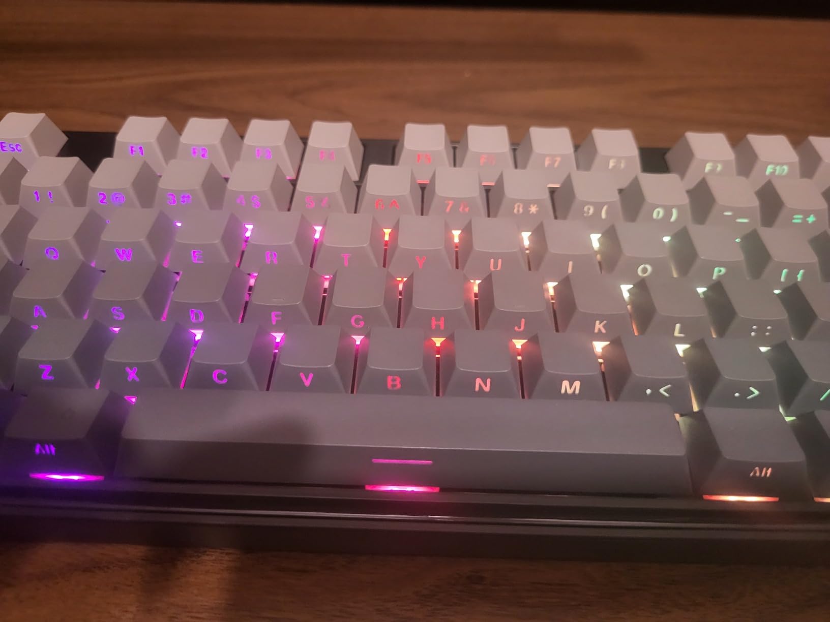Redragon K707 PRO GB 80% Gasket RGB Gaming Keyboard, 3-Modes Wireless TKL Mechanical Keyboard w/Hot-Swap South-Facing LEDs Socket, PBT Gradient Keycaps & 5-Layer Noise Dampening, Custom Linear Switch customer photo 1