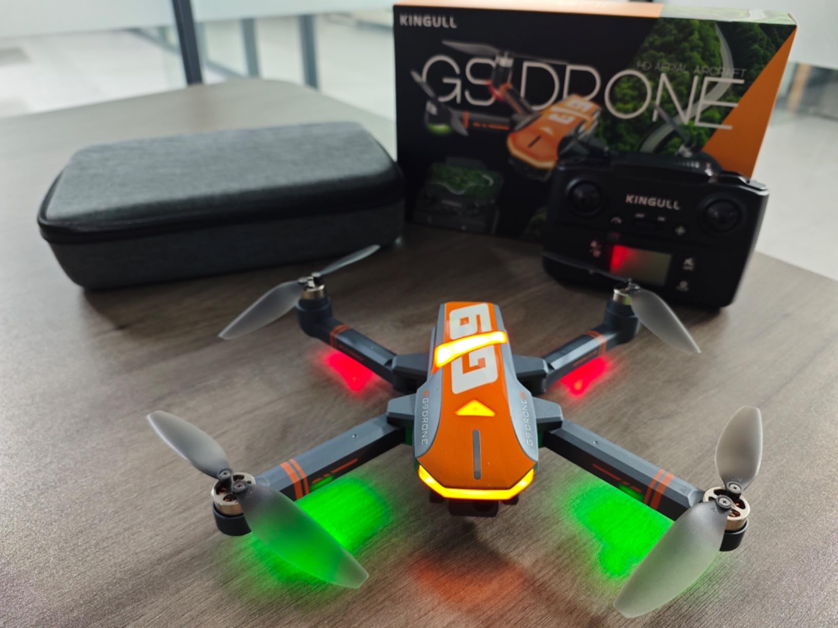 GPS Drones with 4K Camera for Adults with Brushless Motor and Follow Me Mode,Long Flight Time and Distance,5G FPV Transmission and Auto Return,G9 Foldable RC Quadcopter for Beginner,Under249g (Dark gray) customer photo 1