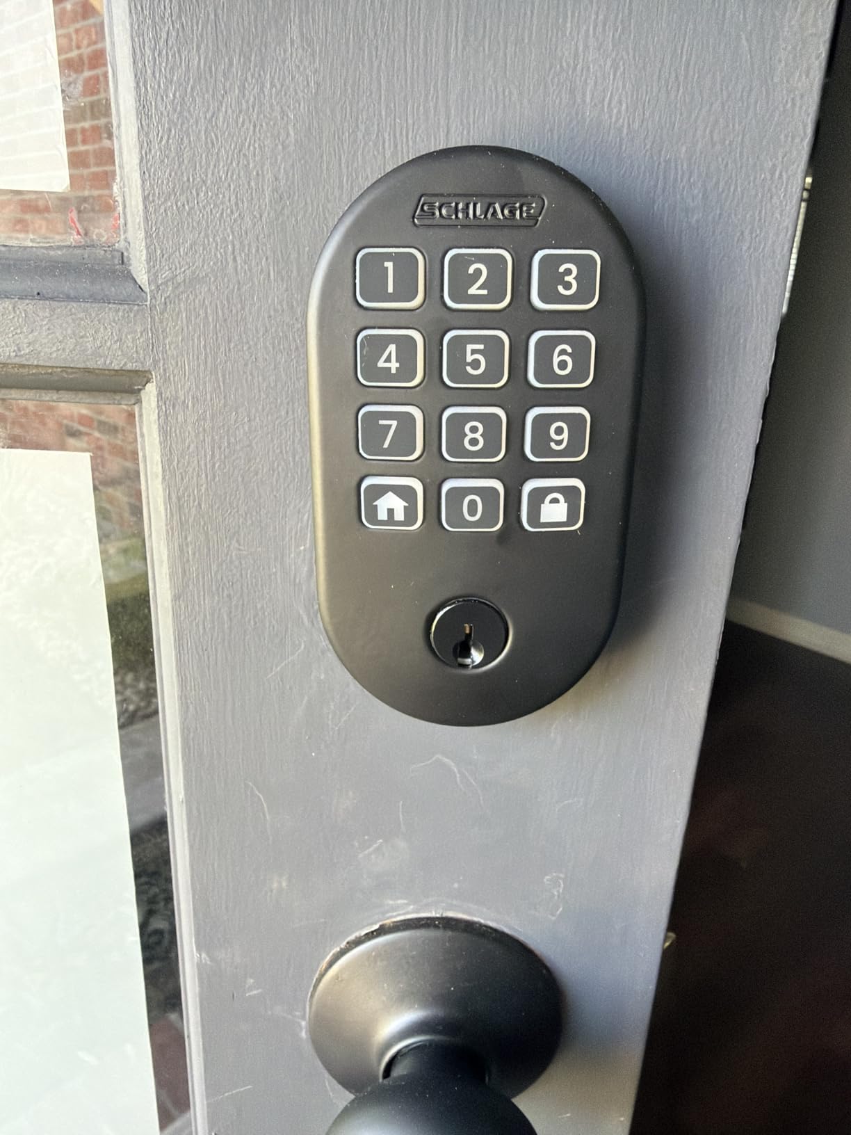 Schlage Arrive Smart WiFi Deadbolt Lock with Camelot Trim, Matte Black | Keyless entry door lock, Push button keypad, Built-in app control, Alexa, Google Home & Ring compatible, Certified security customer photo 2