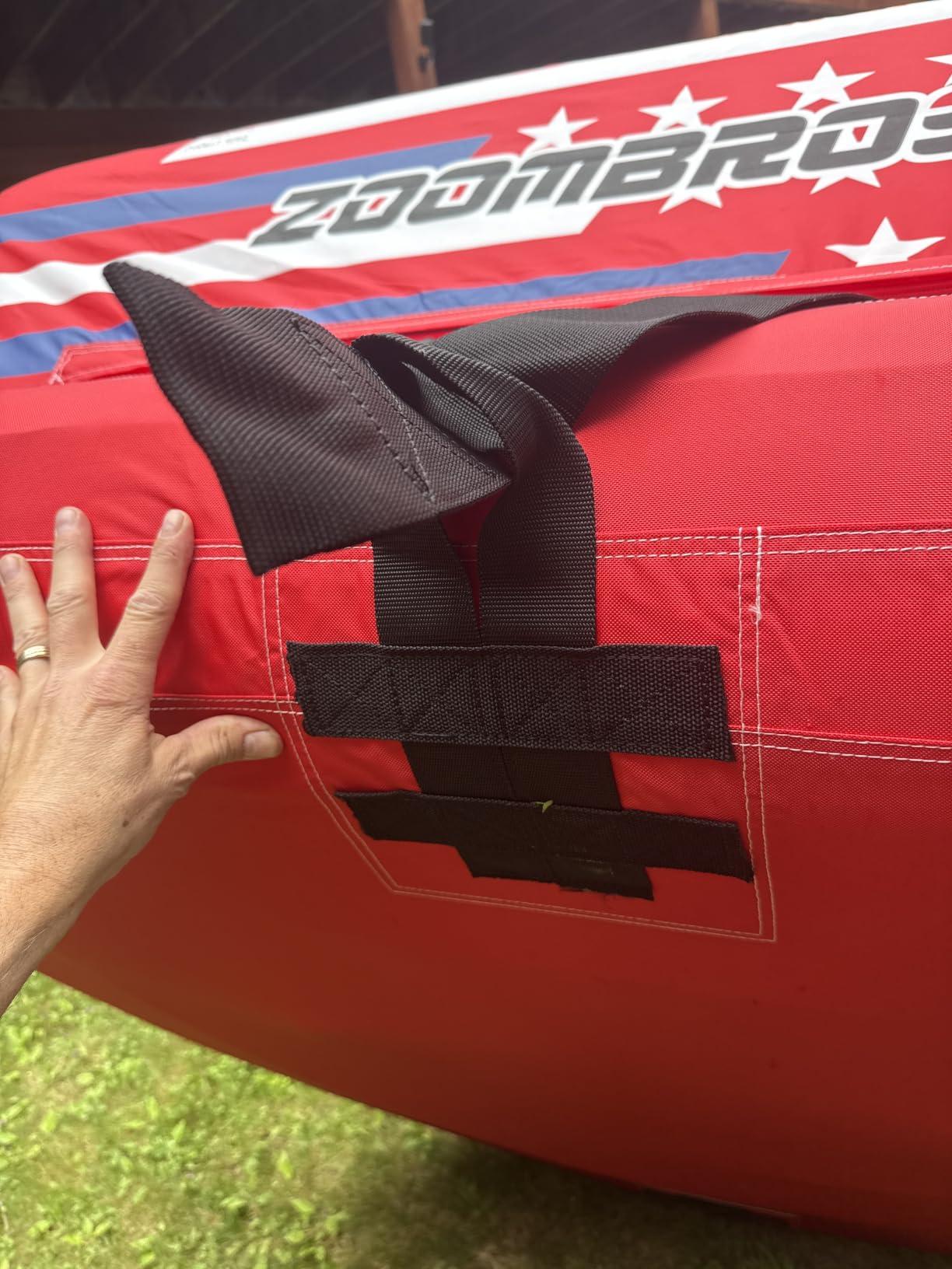 ZOOMBROS Towable Tubes for Boating 2-3 Person, Front/Back Tow Points Sofa Style Boat Tubes and Towables, Holds 340-510 lbs Large Capacity, Premium Nylon Cover for Adults customer photo 2