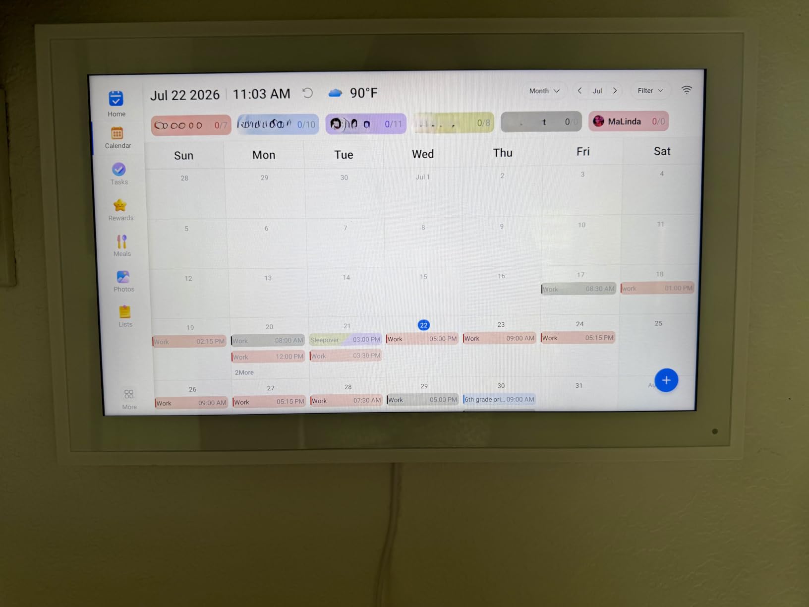 Dragon Touch 10.1 inch Digital Calendar Chore Chart - Interactive Touchscreen, Smart Family Planner, Hearth Display Desk Digital Calendar Best Gifts for Christmas, Wedding, Mom customer photo 1