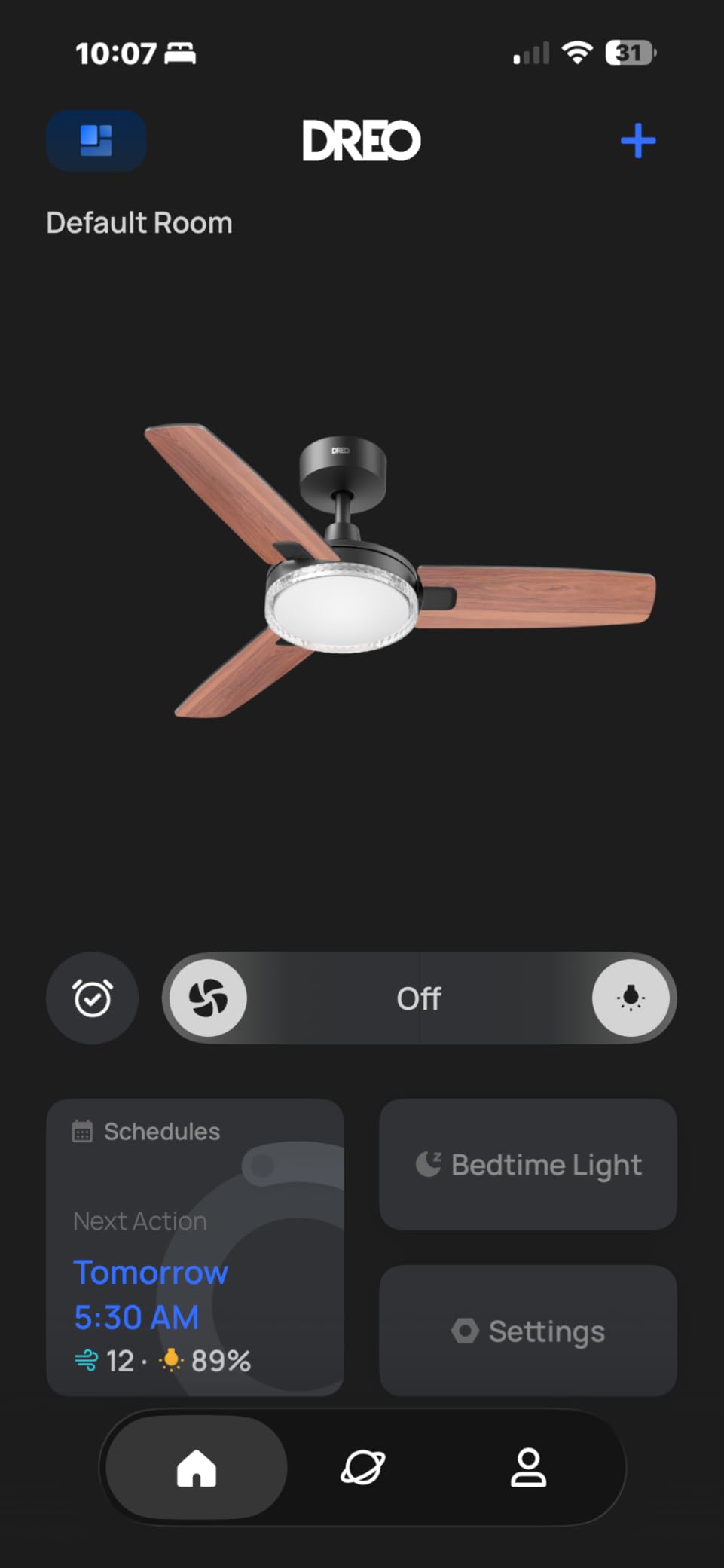 DREO Bedroom Ceiling Fans with Lights and Remote, Smart Ceiling Fan 42 Inch customer photo 2