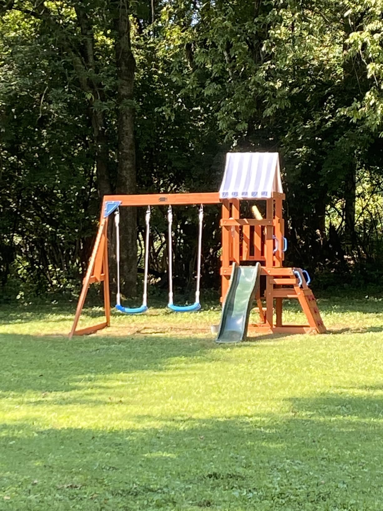 ROBUD Swing Sets for Backyard, Wooden Swing Set customer photo 1