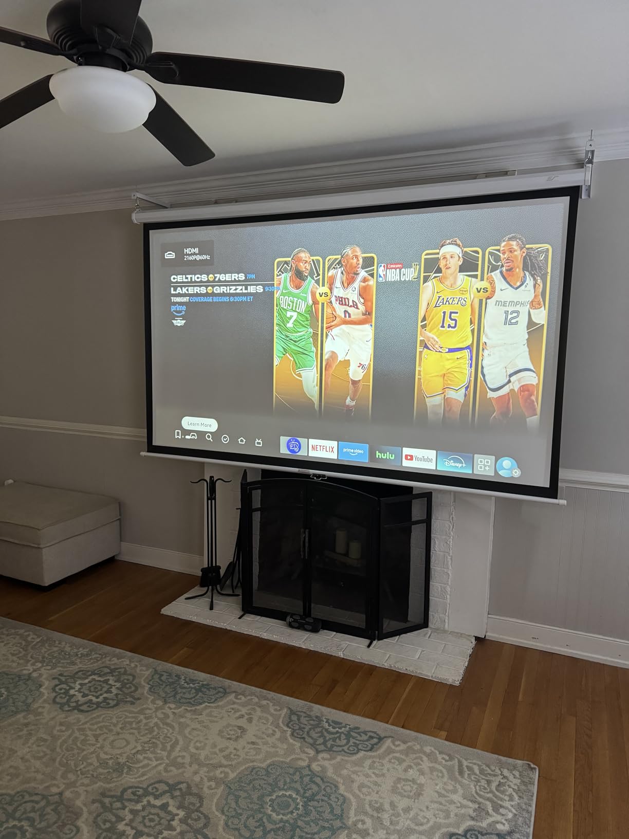 Portable-Outdoor-Projector with WiFi &Bluetooth, 50W Dolby Audio, 1500 ANSI| 50W Dolby Audio, 15K+ Official Apps, 4K Support, Lisowod AI Smart Movin 2.0 OS, AI Auto Focus, HDR10+ for Outdoor Movies and Home Theater customer photo 2