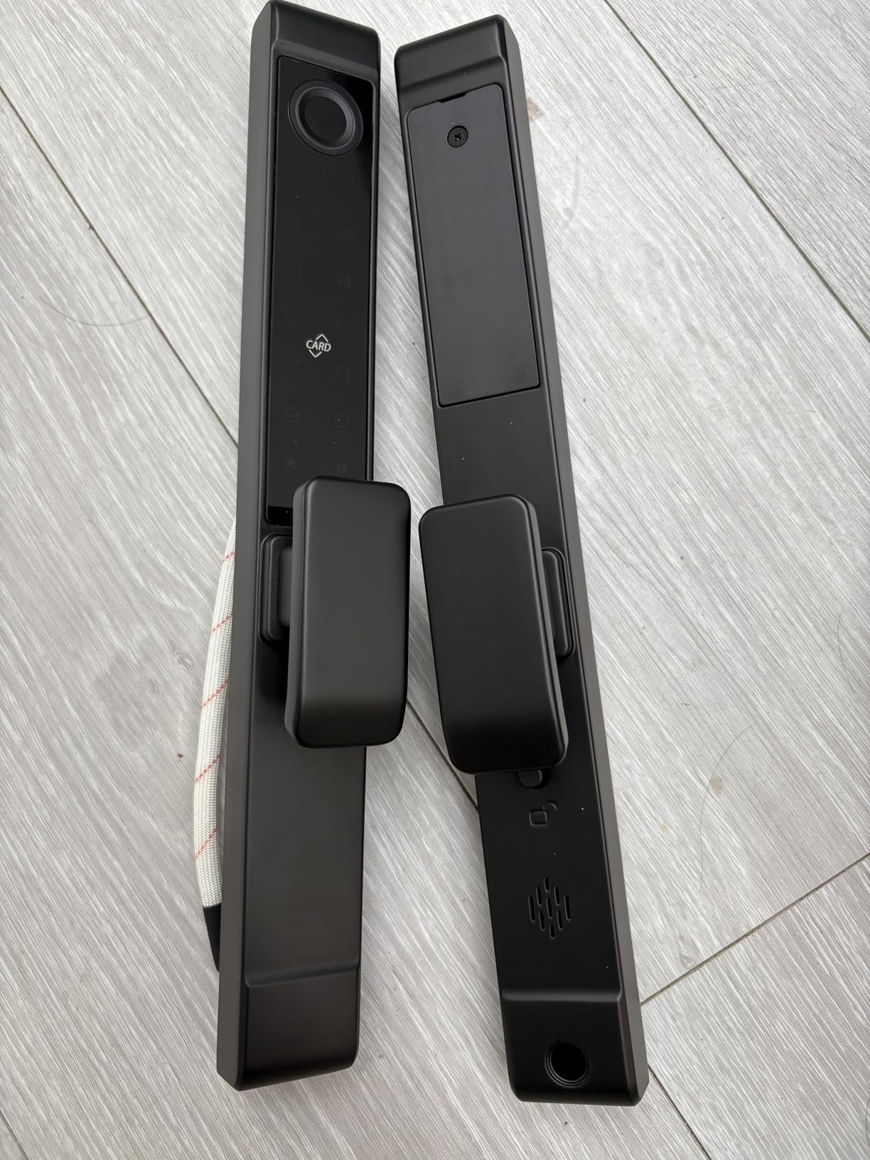 Sliding Glass Door Lock, Eseesmart Sliding Door Smart Lock with Fingerprint Code Keypad RFID Card Bluetooth App Key, Electronic Digital Biometric Keyless Entry Patio Door Lock with Handle customer photo 1