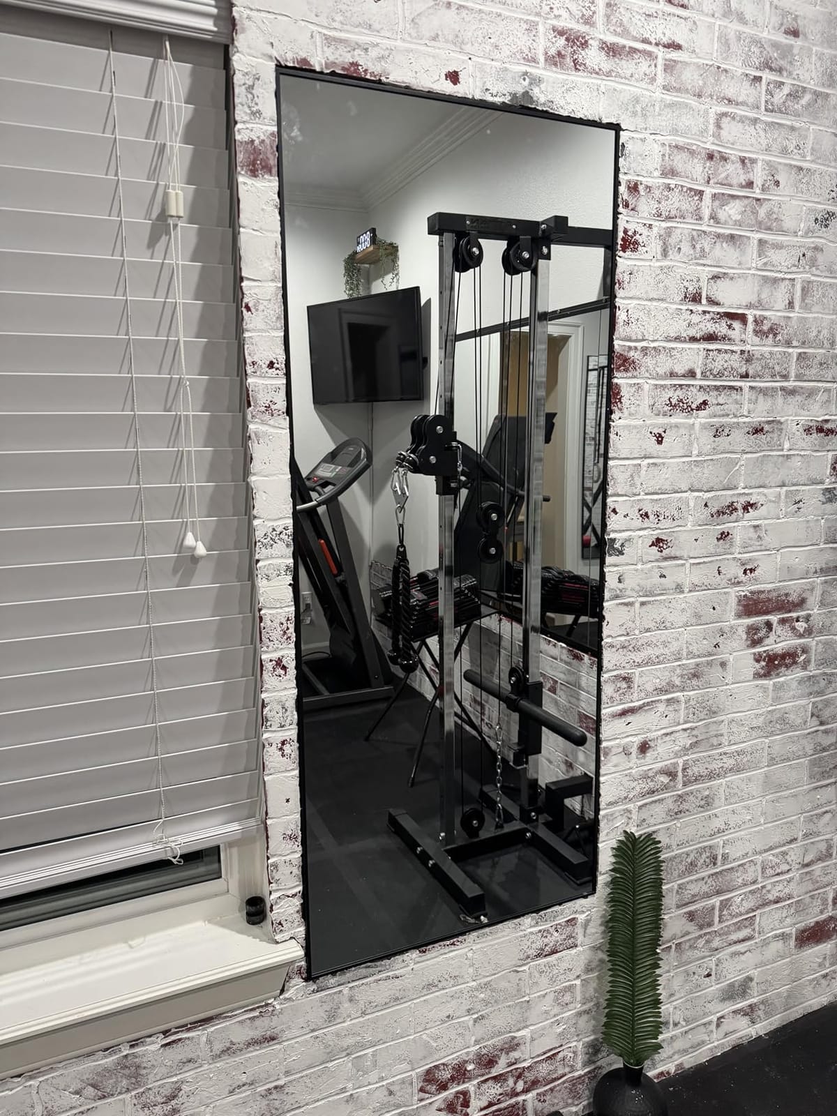 Home Gym Mirror, 57''X24''-2PCS Large Yoga Mirror, Frameless Full Length Mirrors for Fitness, Tempered Glass, Wall Mounted for Dance Studio, Garage customer photo 2