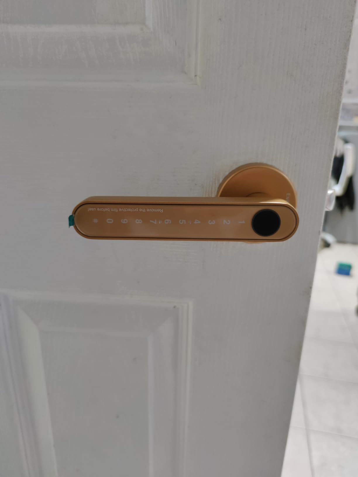 Smart Door Lock with Knob, Keyless Entry Door Locks with Handle, Fingerprint Door Knob for Bedroom/Front Door/Apartment,Generate Passcode Remotely Black customer photo 2