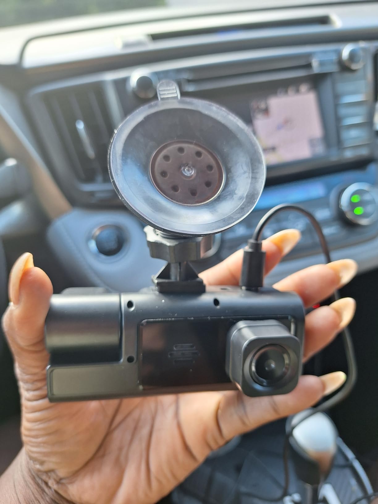 1080P Dual Dash Camera for Car Front and Inside Dashcam Car Security Video Recorder,170°Wide Angle Vehicle Cam,WDR,G-Sensor,Loop Recording,Night Vision (Dual Dash Cam Without Card) customer photo 1
