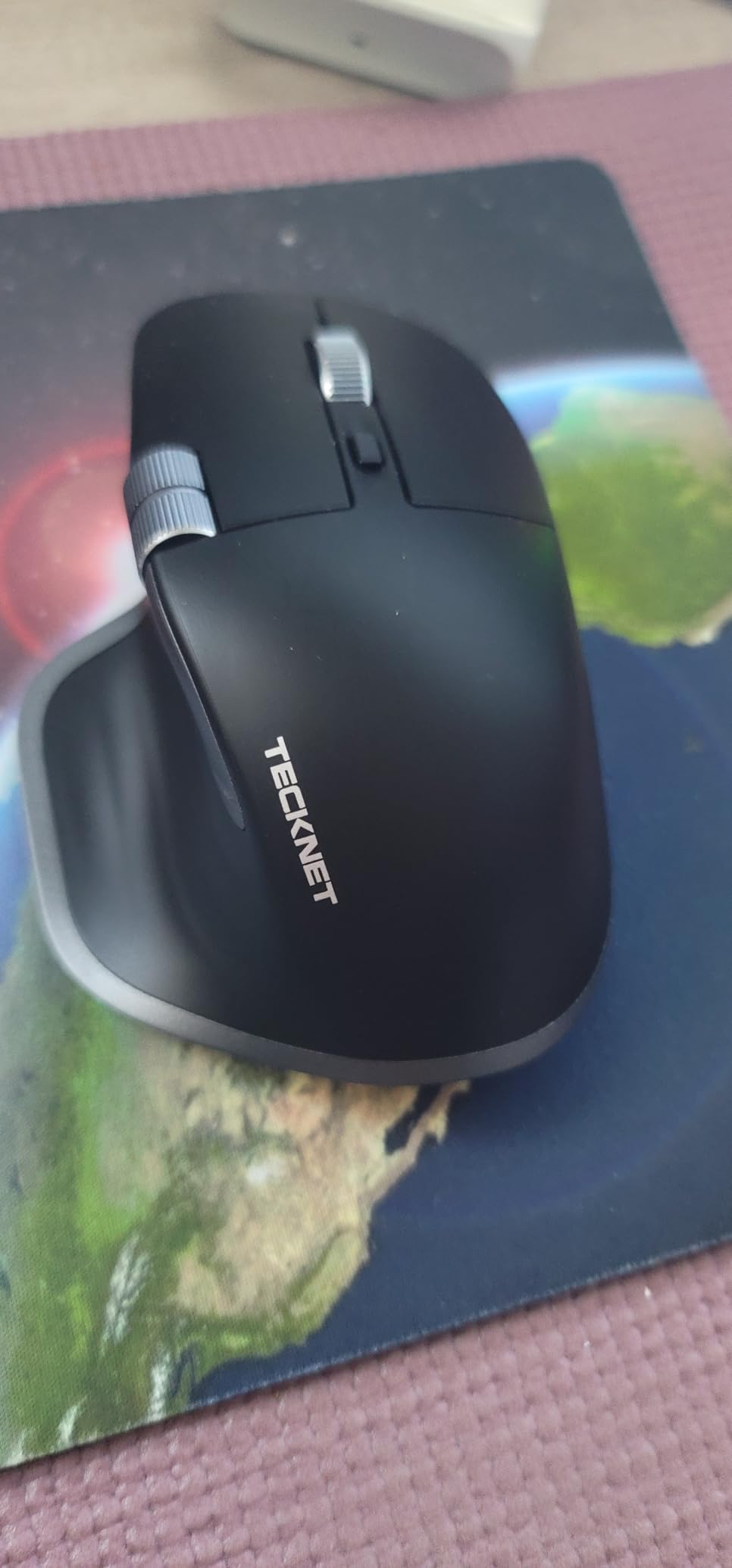 TECKNET Wireless Mouse, Side Scroll Bluetooth Rechargeable, 3-Device | Switch Among 3 Devices, 6 DPI Levels (up to 4800 DPI), BT 5.3/2.4G USB-A, Quiet Clicks, 7 Buttons, Non-Programmable, Black customer photo 2