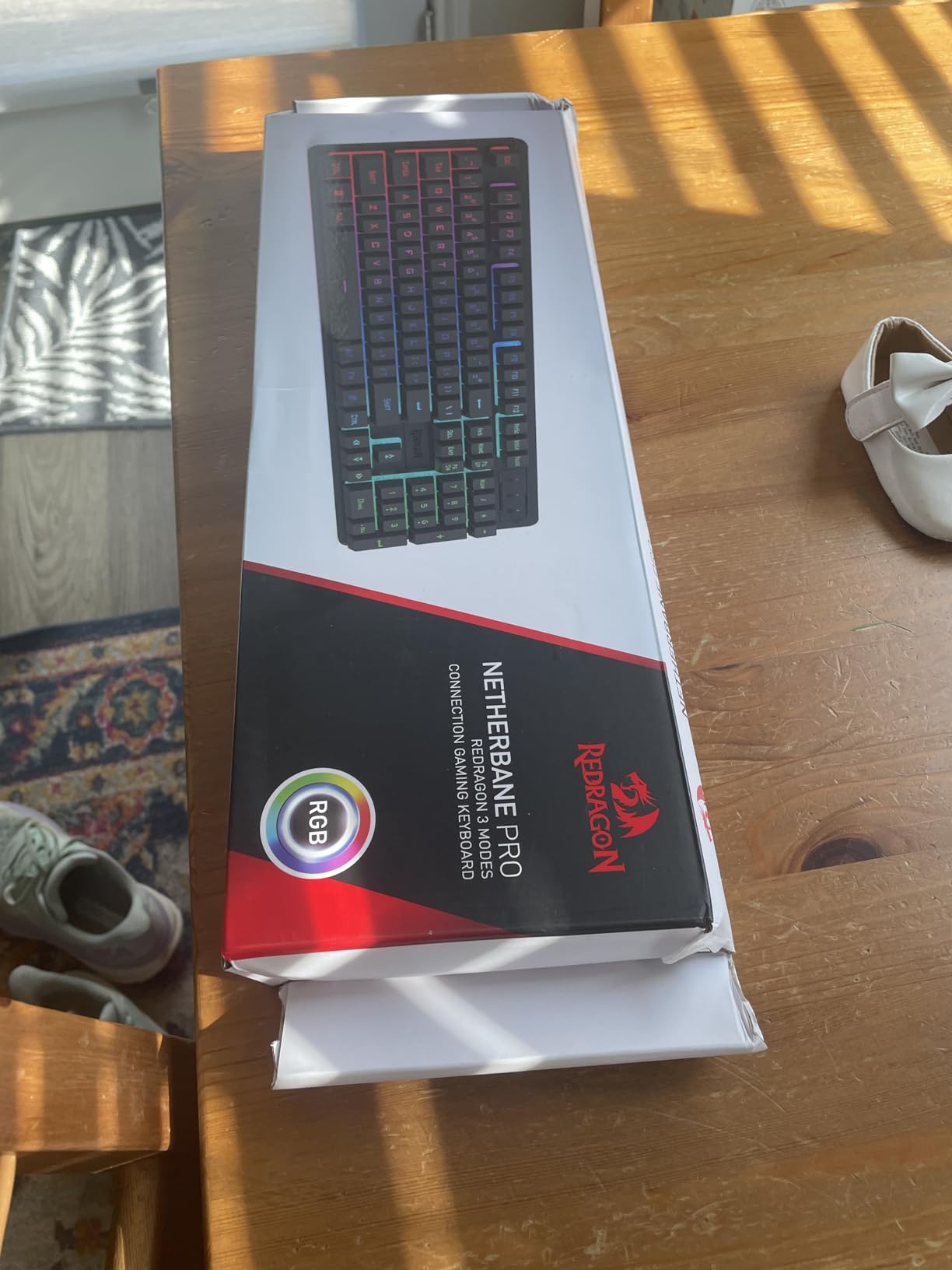 Redragon K521KS Wireless Gaming Keyboard, Tri-Mode BT/2.4G/USB-C RGB Mechanical Feeling Keyboard with Multimedia Keys, 4000mAh Battery, Anti-Ghosting, Compatible with PC - Upgrade customer photo 1