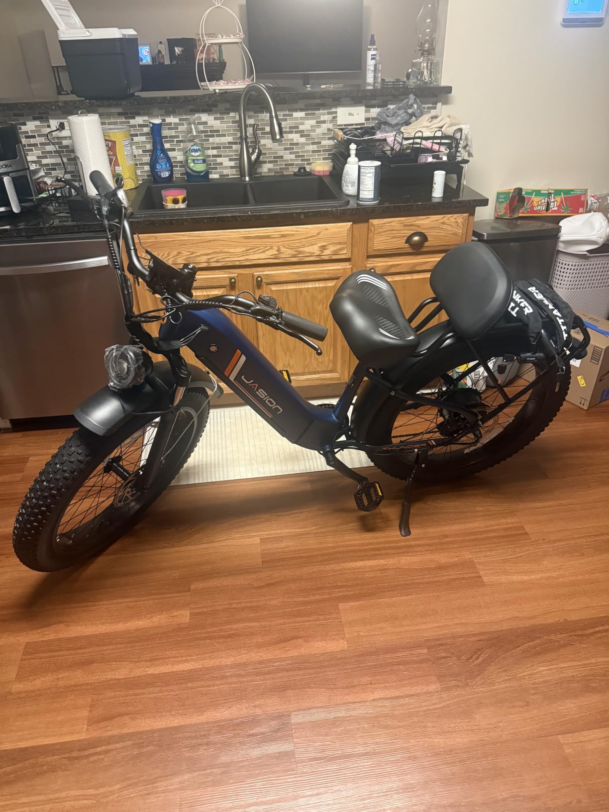 Jasion Thunder Electric Bike,1800W Peak Ebikes for Adults,26''Fat Tire Best Ebike for Men,80 Miles with 864Wh Battery,30+MPH Max Speed Bicycles,400LB Capacity,Certified by UL2849 customer photo 2