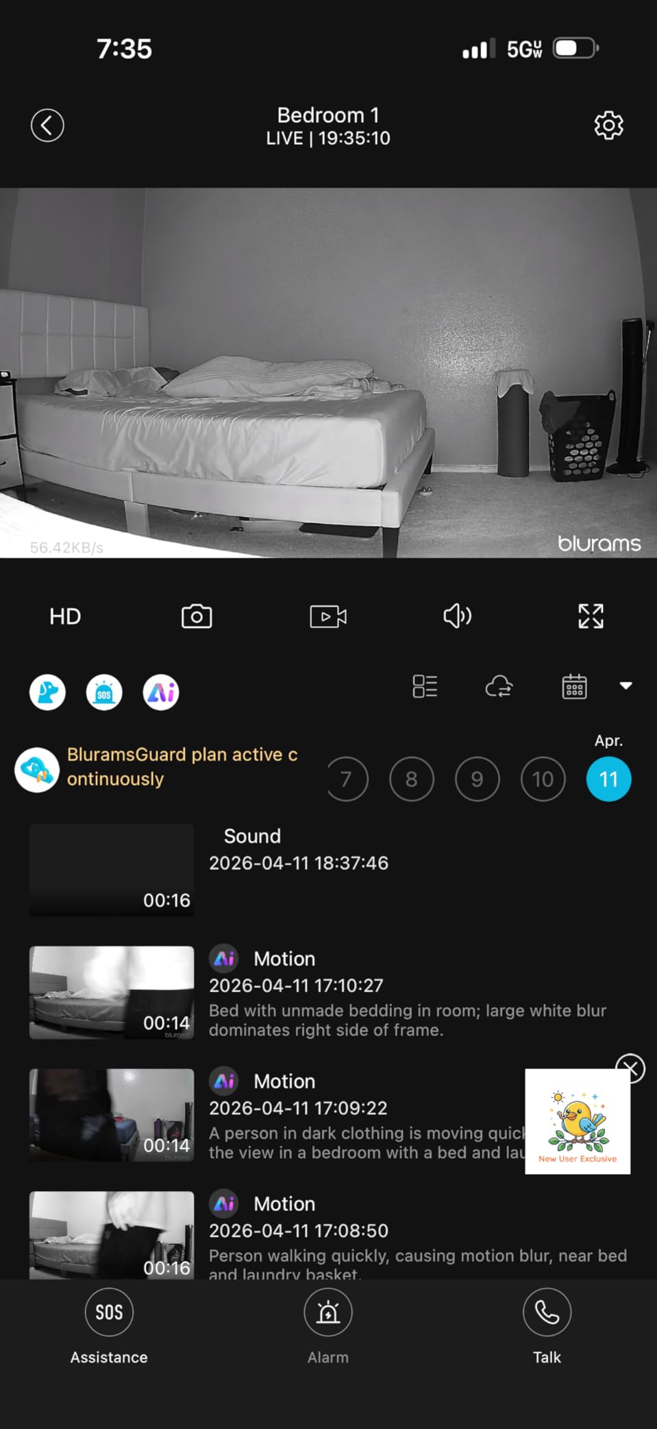 blurams 2K Window/Indoor Cameras for Home Security 2Pack | Pet Camera with Phone App, AI Motion Detection, Dual-Band WiFi6, Cloud & SD Card Storage, Works with Alexa & Google Assistant customer photo 2