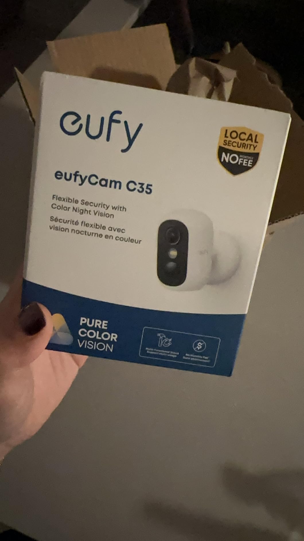 eufy Security eufyCam C35, Wireless Security Camera, Outdoor and Indoor | Magnetic Mount, Color Night Vision, Local Storage, No Monthly Fee, IP67, Supports Solar Panel customer photo 2