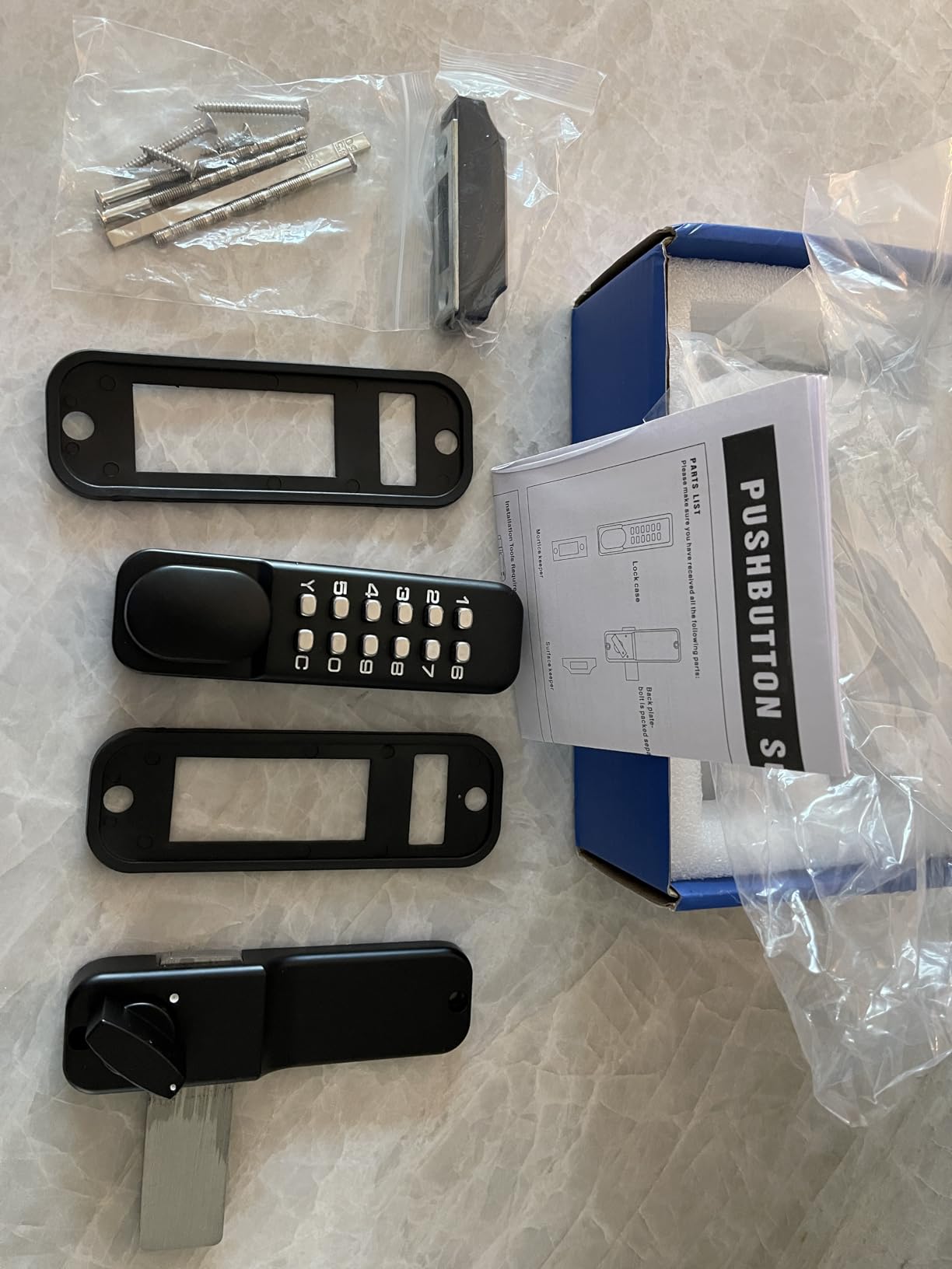 Keyless Gate Locks for Outdoor Fence, Mechanical Keypad Lock, Smart Lock for Outdoor Gate, Patio, Garage, Backyard, Bidirectional Install, Weatherproof Zinc Alloy (Black) customer photo 1