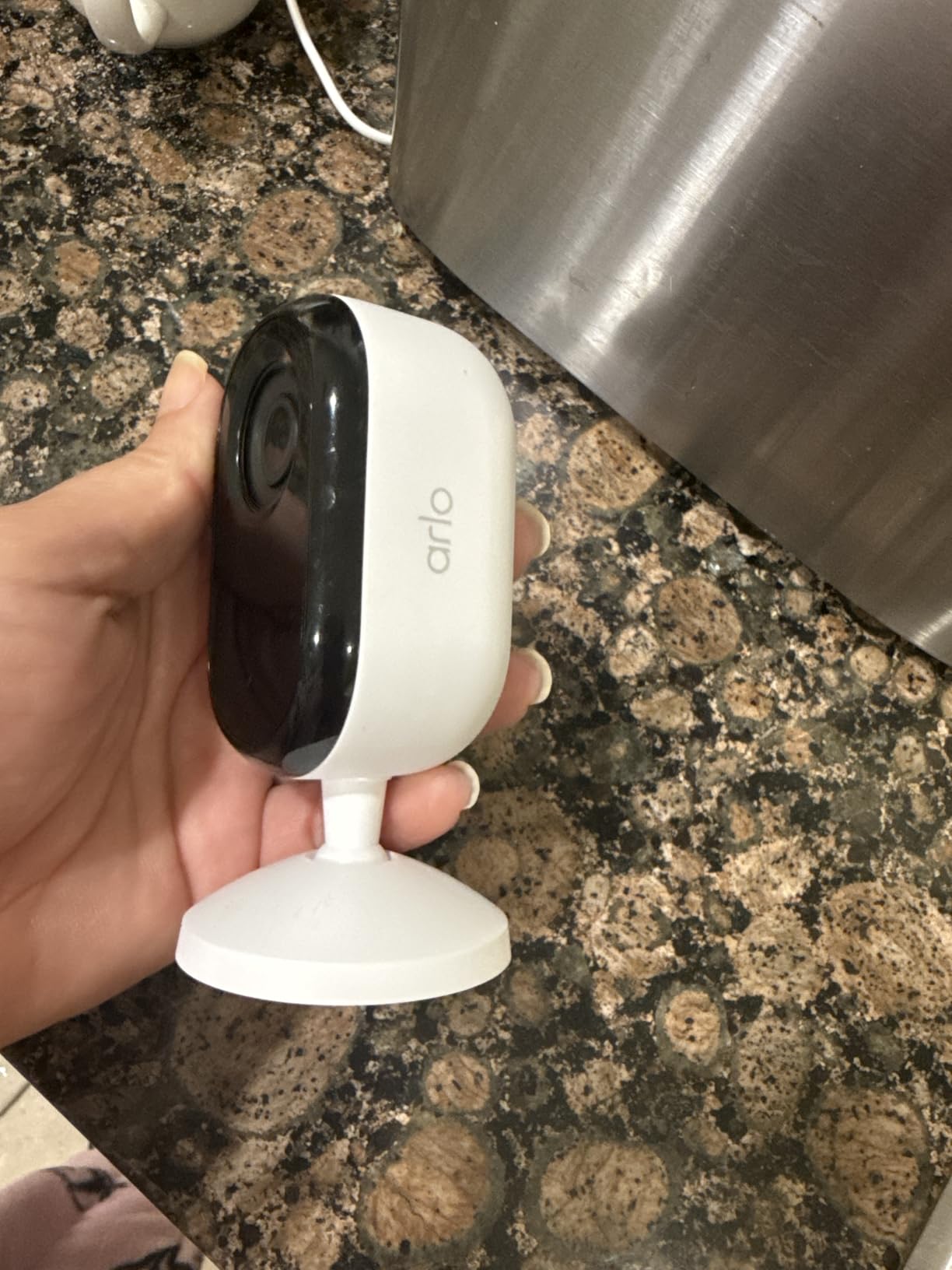 Arlo Essential Indoor Baby Camera 2K (3rd Gen) - Privacy Shield, 1-Cam | 2K video, baby & pet surveillance camera; 6.5 ft wired cable; Privacy shield; Person detection customer photo 2