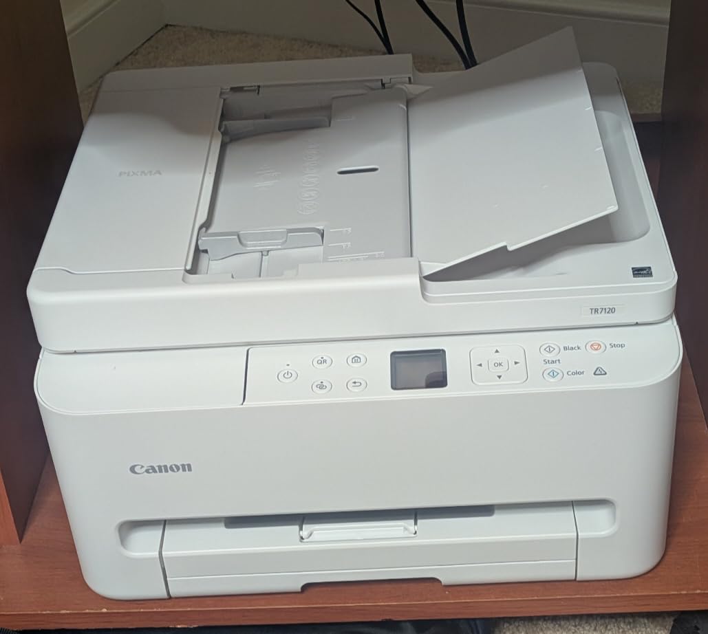 Canon PIXMA TR7120 Wireless Color Inkjet Printer for Duplex Printing, White - Home Printer with Copier/Scanner, Auto Document Feeder, Compact Design, Intuitive Control Panel customer photo 2