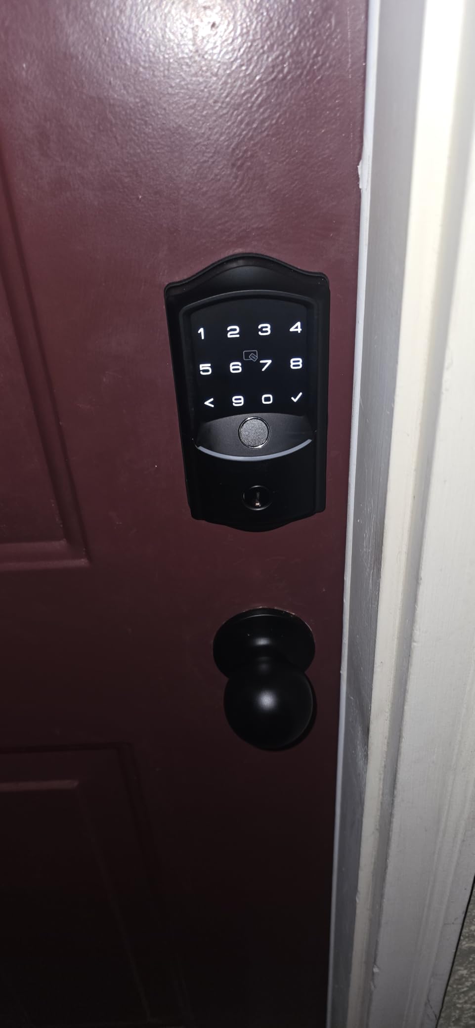 Veise VE027-K WiFi Smart Deadbolt Locks with 2 Knobs Set, Matte Black | Built-in Wi-Fi, 0.2s Fingerprint, App Remote Control, Alexa Compatible, Backlit Touchscreen, IP65 Waterproof, for Front Door customer photo 2