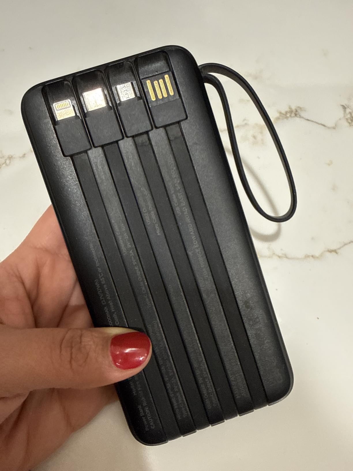 Power Bank, Portable Charger with Built in Cable Fast Charging Battery Pack | 10000mAh 22.5W Slim 6 Outputs 3 Inputs LED Display Phone Charger for iPhone Samsung Pixel Moto iPad Travel Essential Gift customer photo 1
