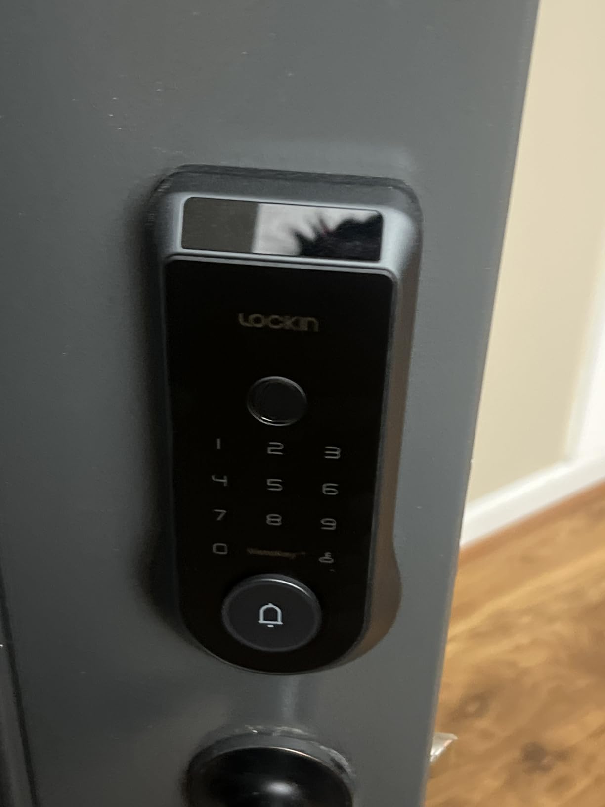 Lockin Veno Smart Lock, Dual Batteries, Palm Vein Keyless Entry | Dual Swappable Batteries, 14-Month Extended Power, Palm Vein and Fingerprint Keyless Entry, Built-in WiFi, Doorbell customer photo 1
