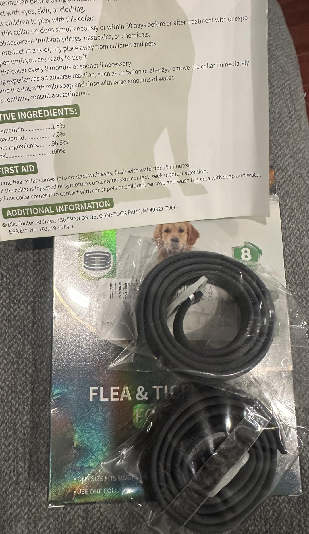 Flea and Tick Prevention for Dogs, 4-Pack Flea Collars, 32-Month Protection | Waterproof and Adjustable Dog Flea and Tick Treatment Collars; Lightweight, Full-Body Protection for All Breeds and Sizes customer photo 1
