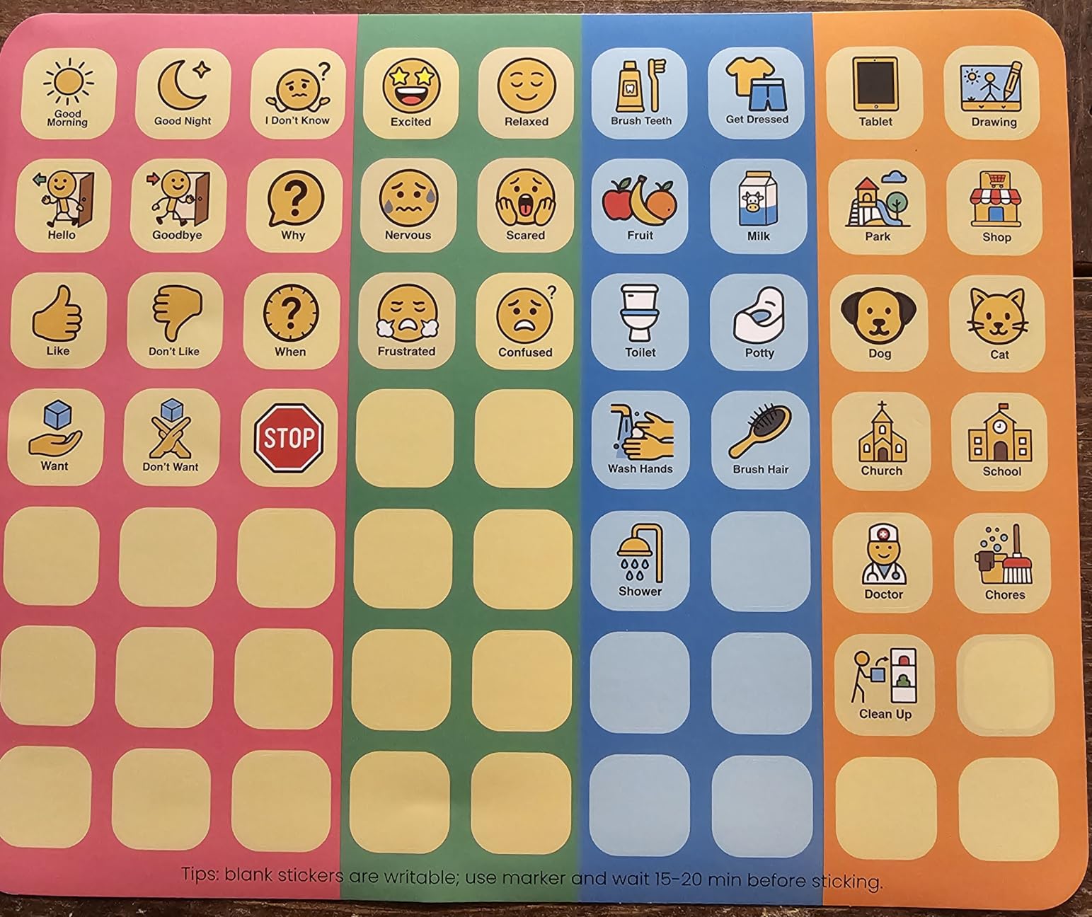 MibbyTalk AAC Device for Autism & Nonverbal Kids and Adults | 32 Preset and 11 Recordable Buttons with Stickers and Silicone Case - for Home, School, and Speech Therapy, Blue customer photo 2