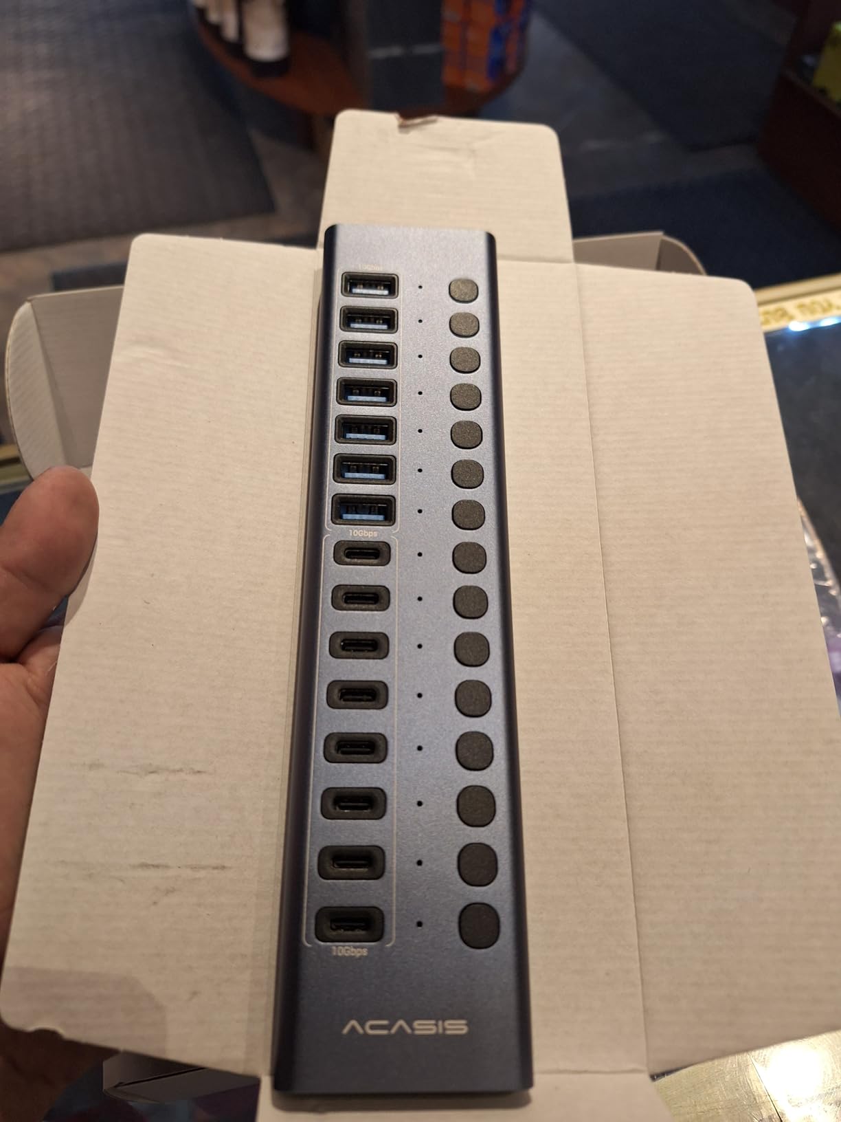ACASIS 16 Ports Powered USB 3.2 Hub (8 USB-A 3.2 + 8 USB-C 3.2), 10Gbps, Individual On/Off Switch for Each Port, Aluminum Housing, 96W Power Adapter customer photo 1