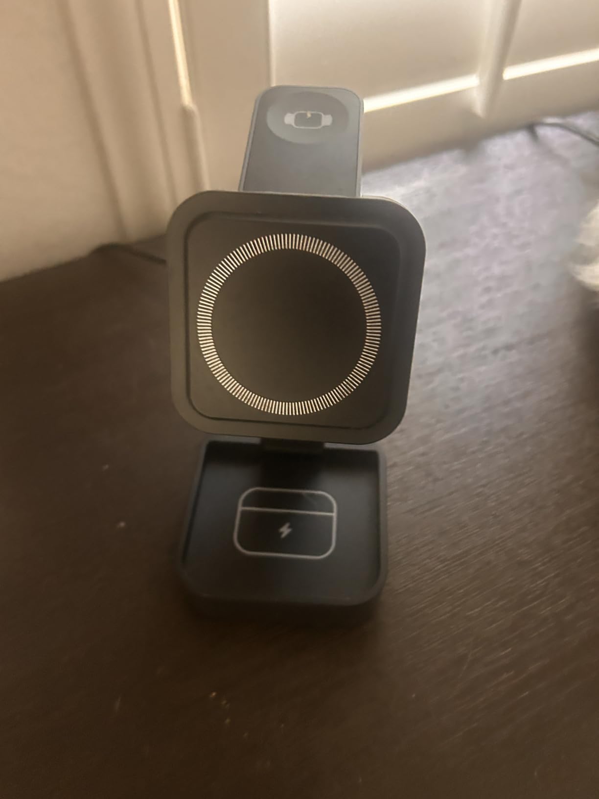 3 in 1 Wireless Charging Station for Apple Devices, Magnetic Foldable Travel Fast Charger Stand Compatible with MagSafe for iPhone Air/17/16/15/14/13/12 Series, Apple Watch & AirPods Pro/4/3/2-Black customer photo 1