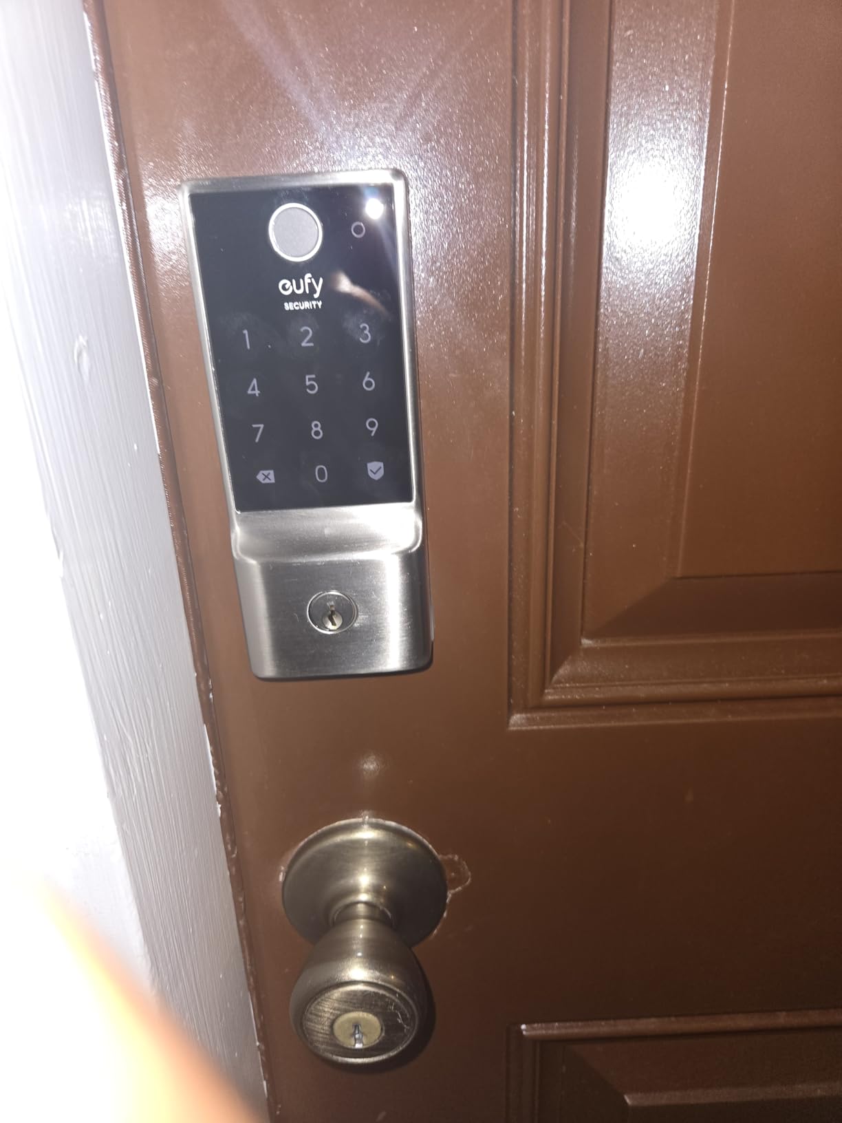 eufy Security Smart Lock C220 Front Door Handle Set, Keyless Entry Deadbolt | Fingerprint Keypad Door Lock with Handle, Built-in Wi-Fi, App Control, Up to 8-Month Battery, IP53 Waterproof, BHMA Certified customer photo 1