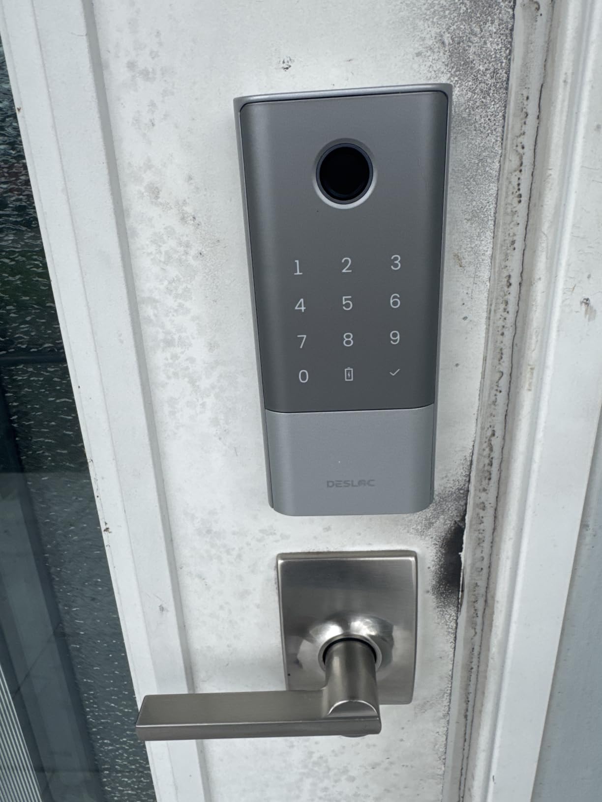 DESLOC Fingerprint WiFi Smart Lock, K120 Keypad Deadbolt Up to 16 Months | Rechargeable Keyless Entry Front Door Lock 15000mAh, APP Control, IP65, BHMA Grade 3, 3D GPT Recognition, Auto Lock, Sliver customer photo 1