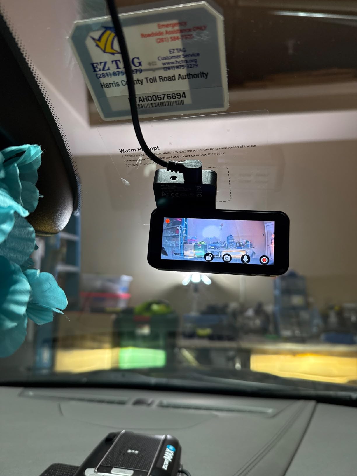 Dash Cam 2.5K Front and Rear 64GB GPS 160° Night Vision | WDR & G-sensor lock clips on impact. Loop recording, 3.39