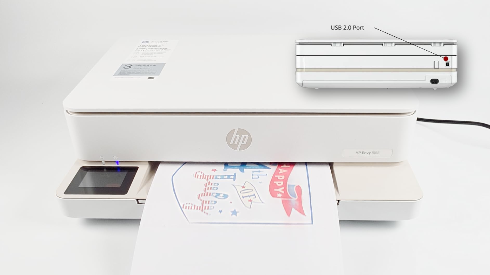 HP Envy 6155 Wireless All-in-One Color Inkjet Printer, Print, Scan, Copy, Duplex Printing Best-for-Home, 3 Month Trial of Instant Ink Included, AI-Capable (C2WR7A) Portobello customer photo 1