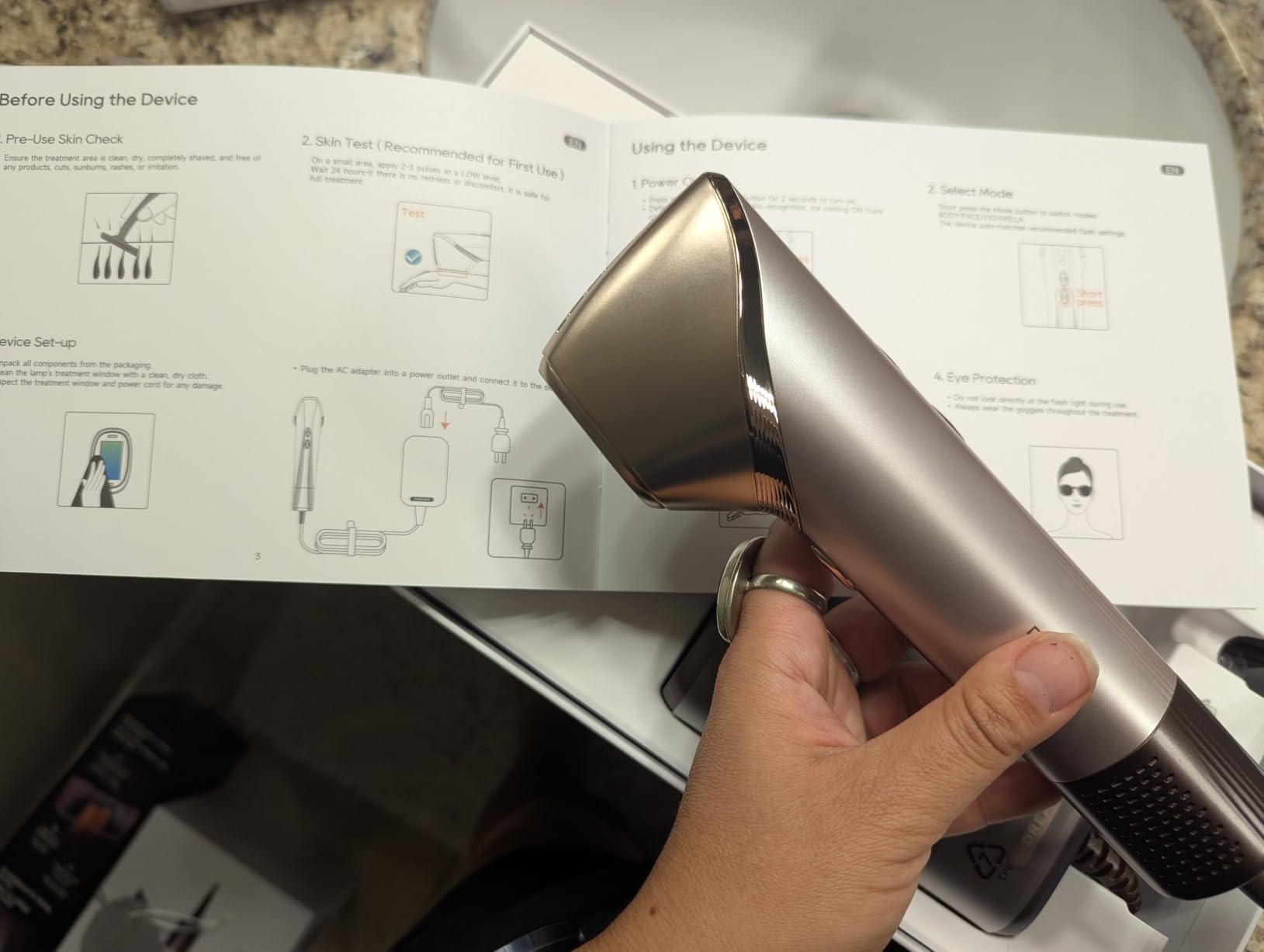 Dreame Astra IPL Hair Removal Device with Dual-Lamp 35J Output, Sapphire ICE Cooling, 5.4cm Large Window, 0.2s Continuous Flash, Adaptizone Tone Detection, Up to 80% Reduction Full-Body for Women Men customer photo 2