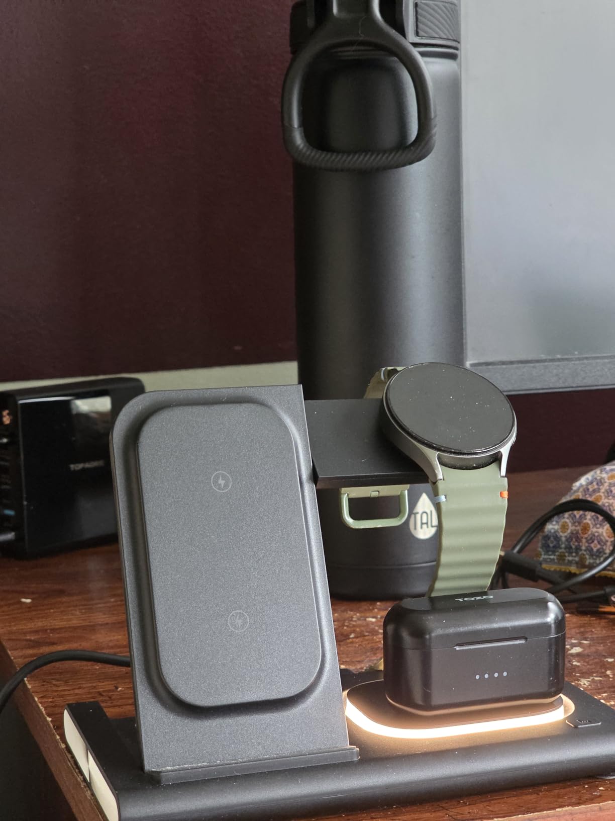 Wireless Charger for Samsung Charging Station, Foldable & Nightlight | 3 in 1 Charging Station for Samsung S26-S10/Note/Z Fold Flip8 customer photo 1