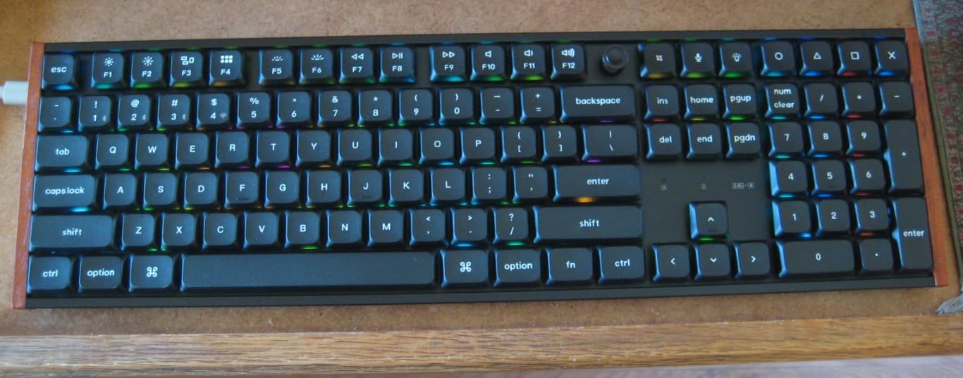Keychron K5 Ultra 8K Low-Profile Wireless Mechanical Keyboard, Black | Hot-swappable Brown switches, full-size layout, RGB, programmable knob, 2.4GHz/Bluetooth/USB-C, PBT keycaps, Mac/Windows customer photo 1