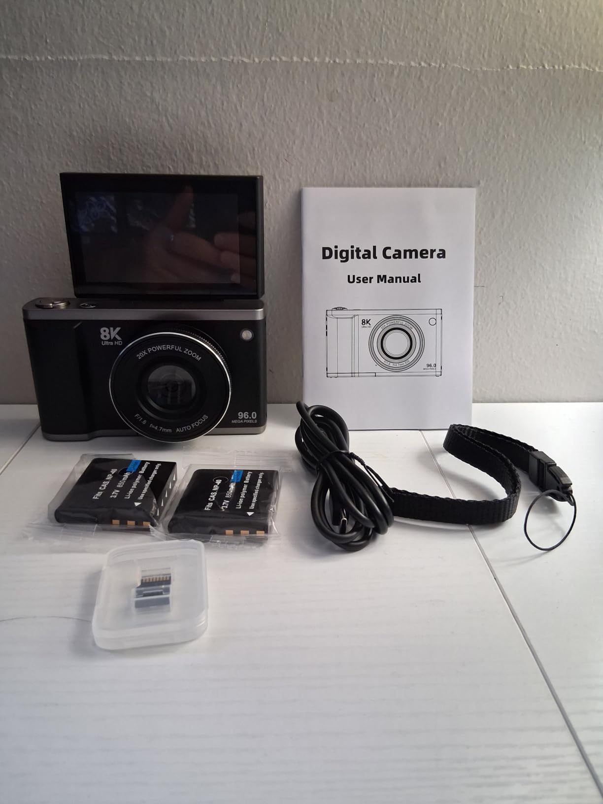 8K Digital Camera for Photography with WiFi 96MP Autofocus Vlogging Camera for YouTube Video 3.5'' 180°Flip Screen 20X Zoom Anti-Shake Compact Point and Shoot Cameras for Beginner Creator with SD Card customer photo 2