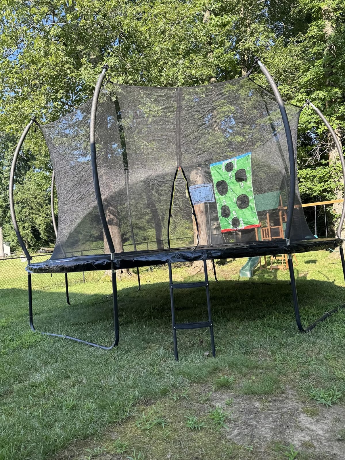 ACWARMHOME Trampoline Outdoor 16FT 15FT 14FT 12FT 10FT 8FT with Enclosure, Anti-Rust Coated Frame, Backyard Large Recreational Trampolines with Net for Kids & Adults, ASTM Approved customer photo 2
