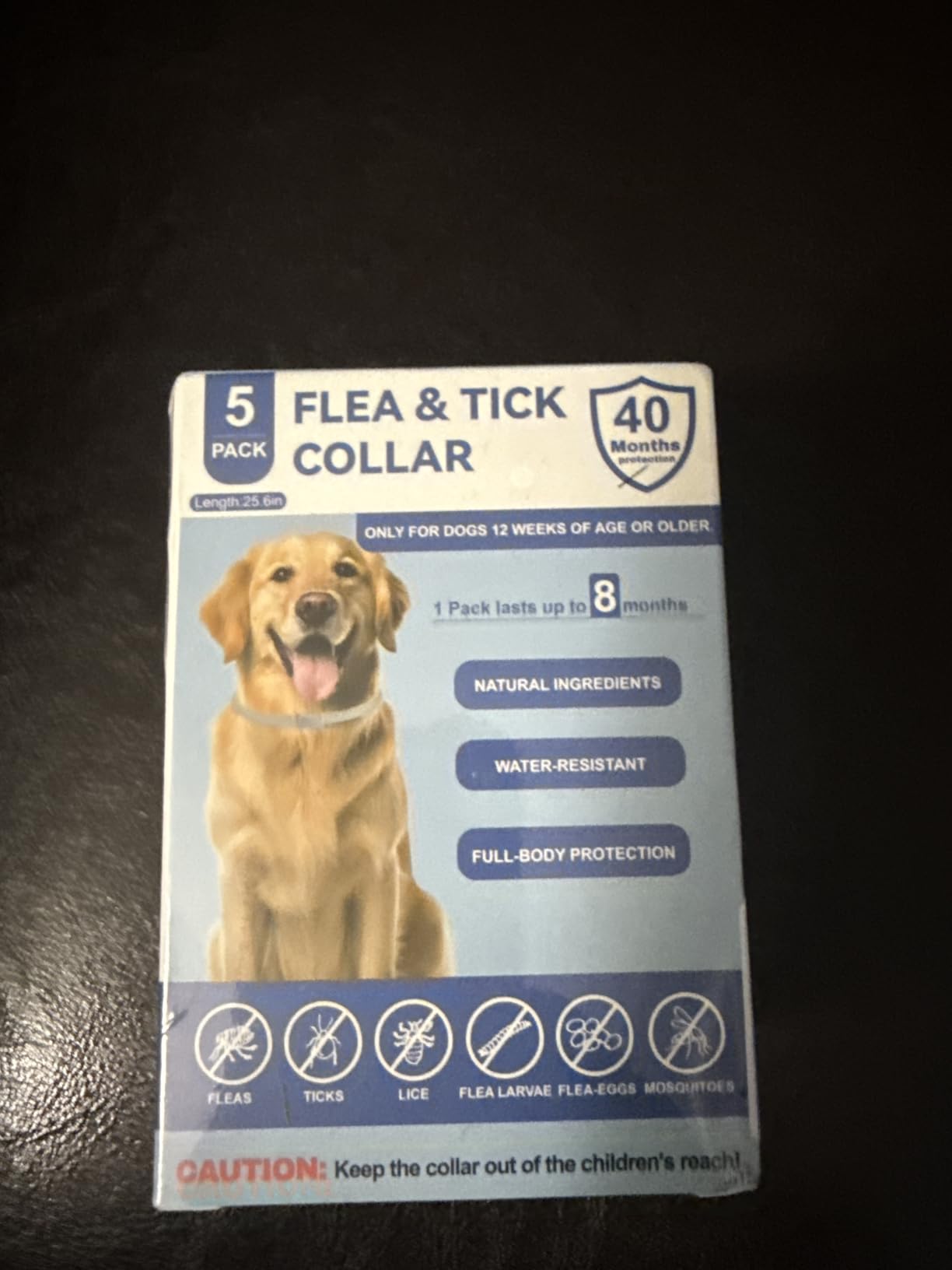 Flea and Tick Collar for Dogs, 5 Packs Flea Collar for Dogs with Natural Essential Oils, Waterproof & Adjustable Flea and Tick Prevention Collar for Small Medium Large Dogs & Puppies, Grey customer photo 2