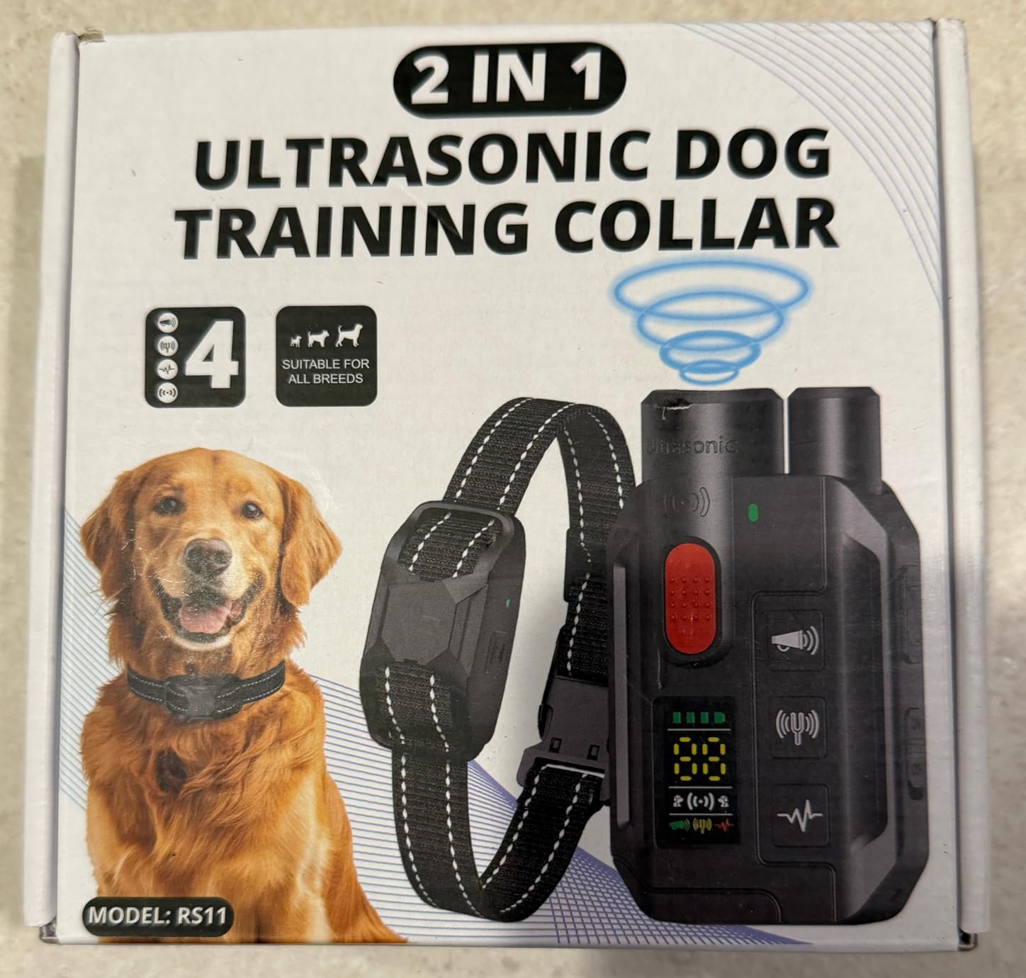Dog Shock Collar with Remote Control,IP67 Waterproof Dog Bark Collar for Small Medium and Large Dogs,2000FT Range Dog Training Collar(Black) customer photo 2