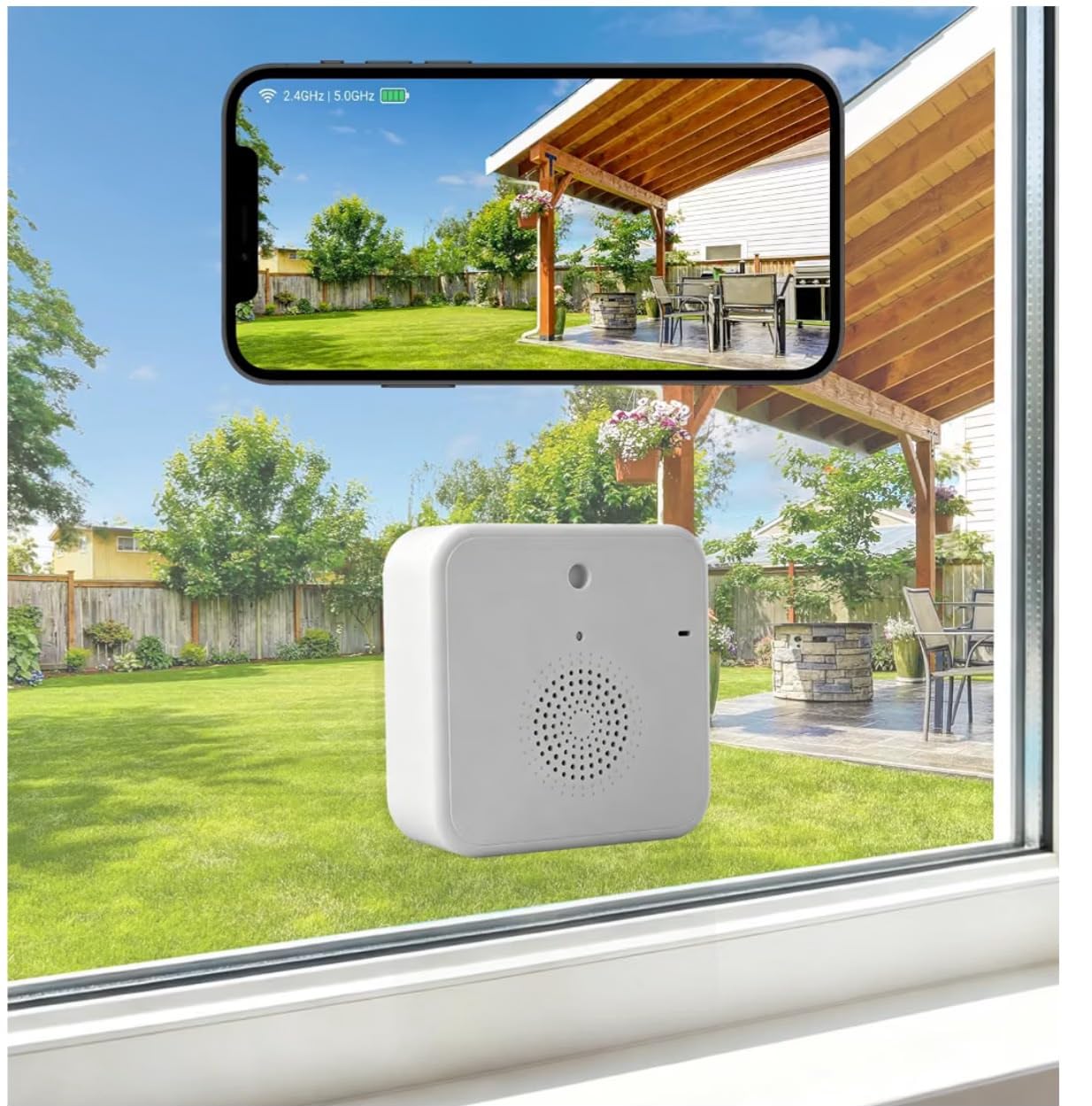 2.5K Wireless Window Camera with 45-Day Battery, 2.4/5G WiFi, 6s Pre-Roll | 100% Wireless: No Wires, No Outlets, No Drilling. 4MP Color Night Vision & Anti-Glare. Magnetic Mount for Rentals & Homes customer photo 1