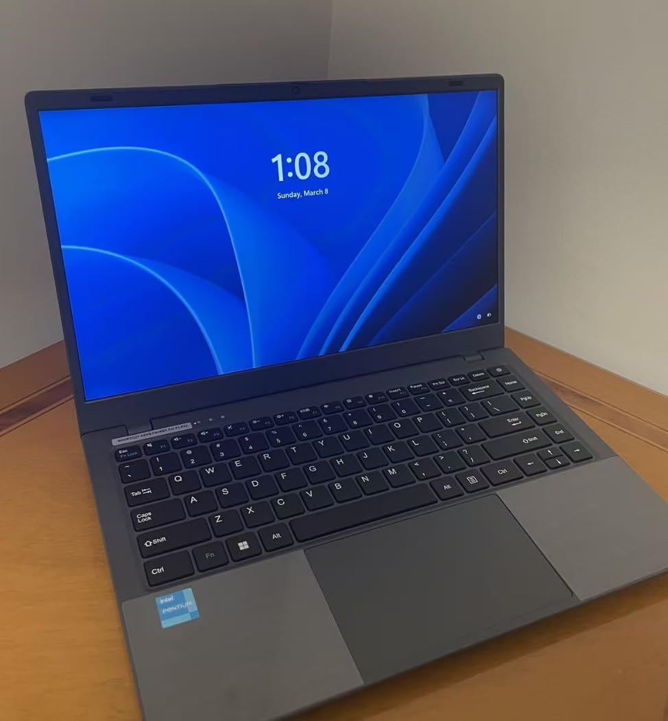 BLUEING 2026 Laptop Computer with Gold 6500Y (Up to 3.4GHz), Laptop 8GB RAM 256GB SSD, Supports 1TB TF Card, FHD Display, 180-Degree Lay-Flat, USB3.2, WiFi 5, Thin & Portable Laptops for Student, Business customer photo 2