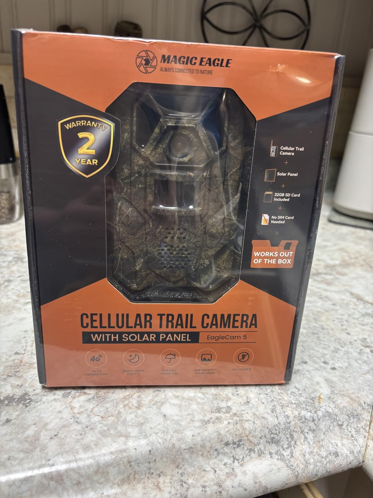MagicEagle Cellular Trail Camera 4G Wild Game Cameras 13,000 mAh Battery Solar Panel 2K Audible Video No-Glow IR Night Vision IP66 Waterproof for Wildlife Deer Monitoring Home Security (Army Green) customer photo 2