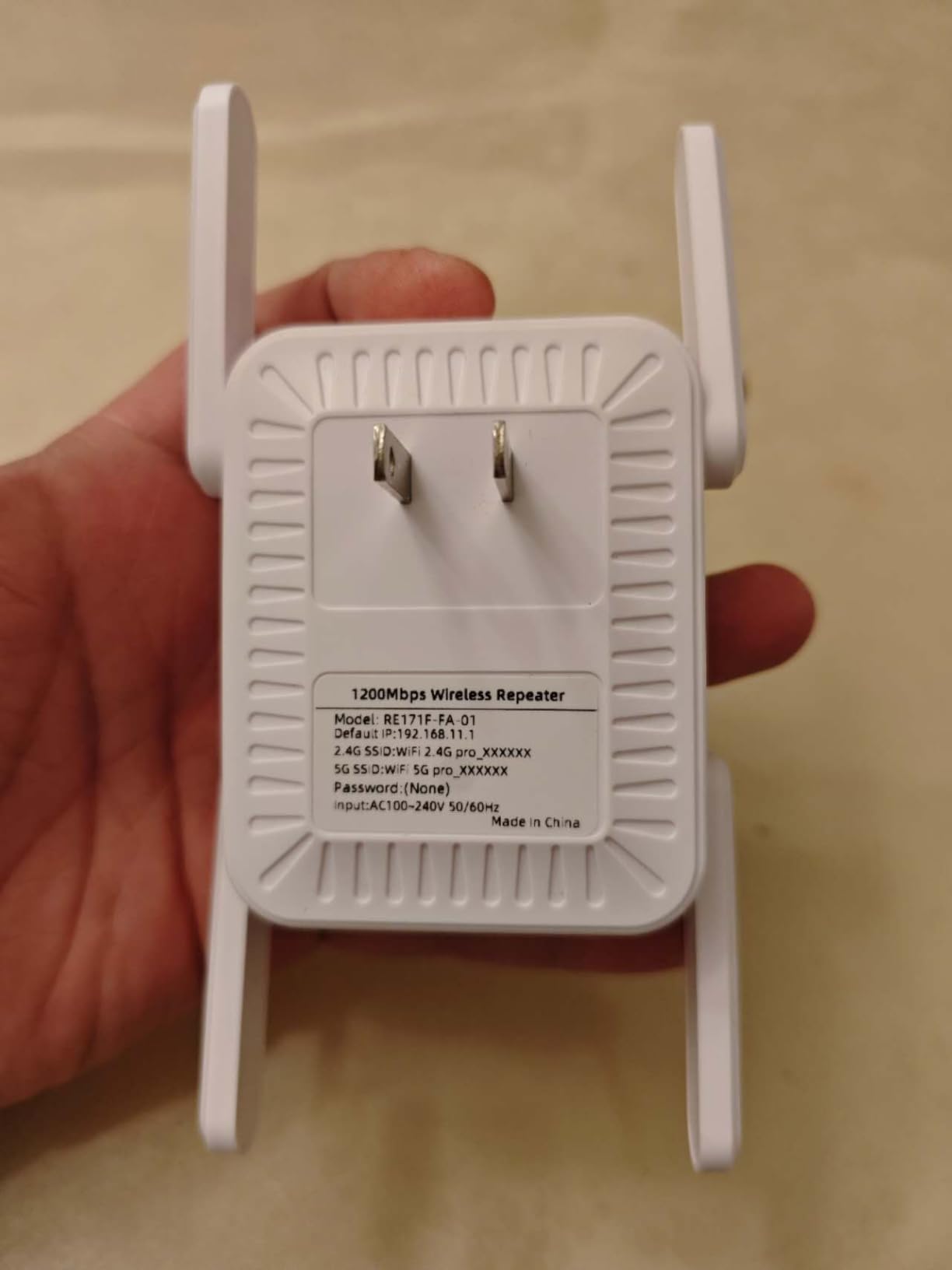 1200Mbps Dual Band WiFi Extender Signal Booster Covers Up to 3600 Sq.ft | Supports 80 devices | Dual Band 5GHz/2.4GHz | Equipped with an Ethernet port for AP mode | 4 antennas customer photo 2