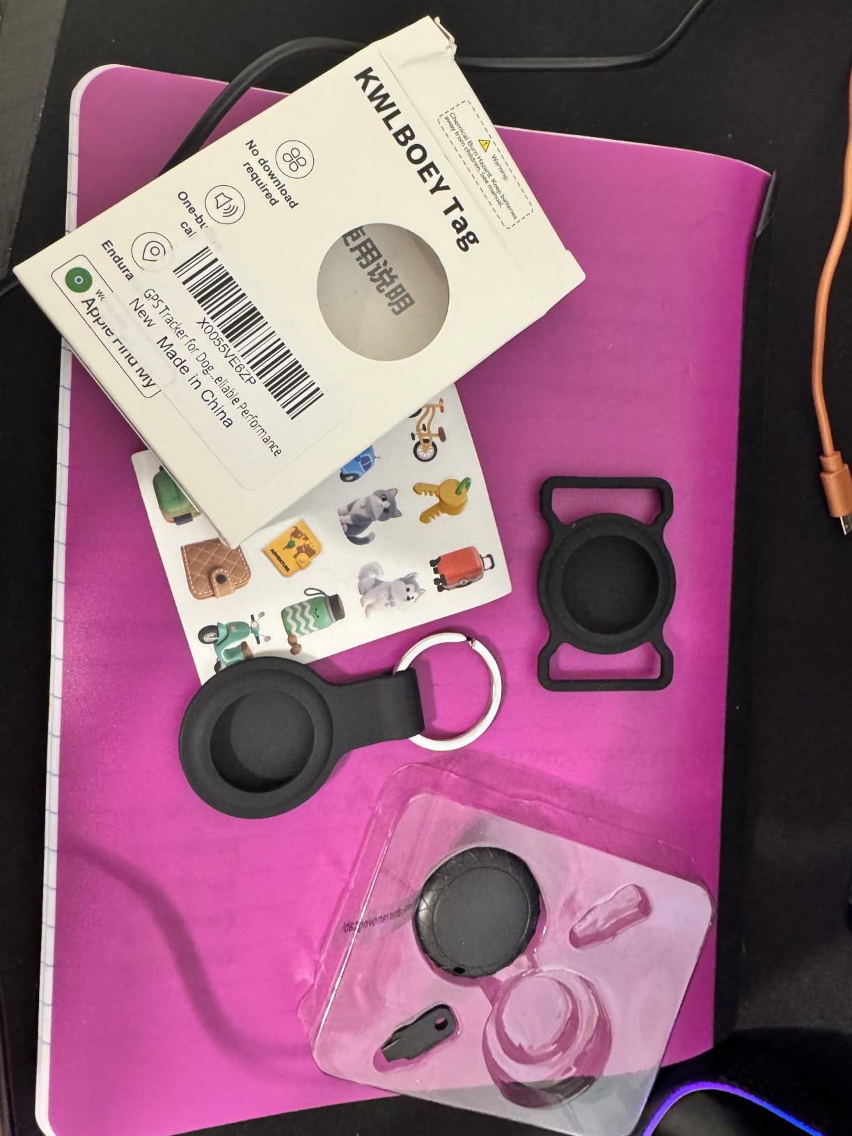 GPS Tracker for Dogs/Cat (2026 MFi Certified - Long Standby) Smart Collar with Real-Time Location - Pet Location Tracker with Holder, No Monthly Fee/No SIM Card, Works with iOS Find My, Ultra-Slim, IP68 Waterproof customer photo 2