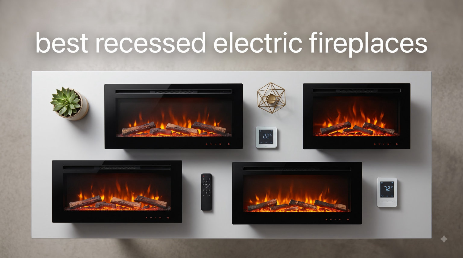 best recessed electric fireplaces