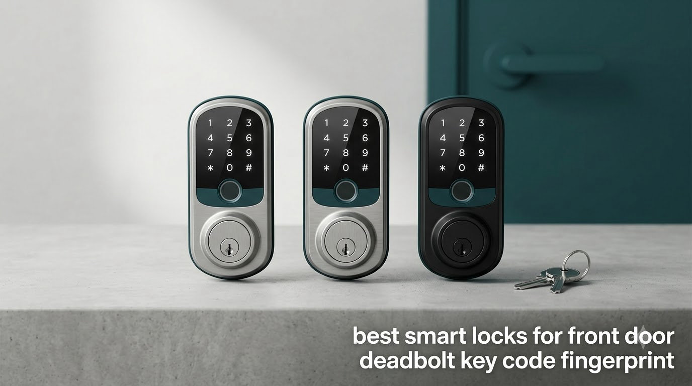 best smart locks for front door deadbolt key code fingerprint
