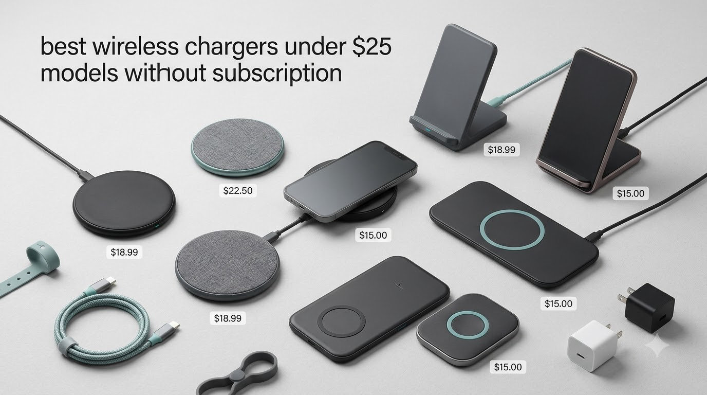 best wireless chargers under $25 models without subscription