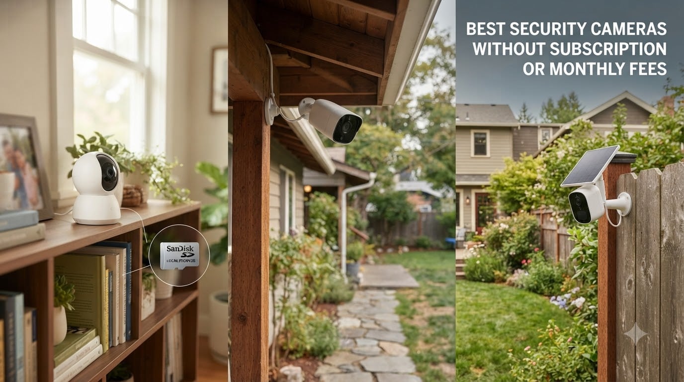 best security cameras without subscription or monthly fees