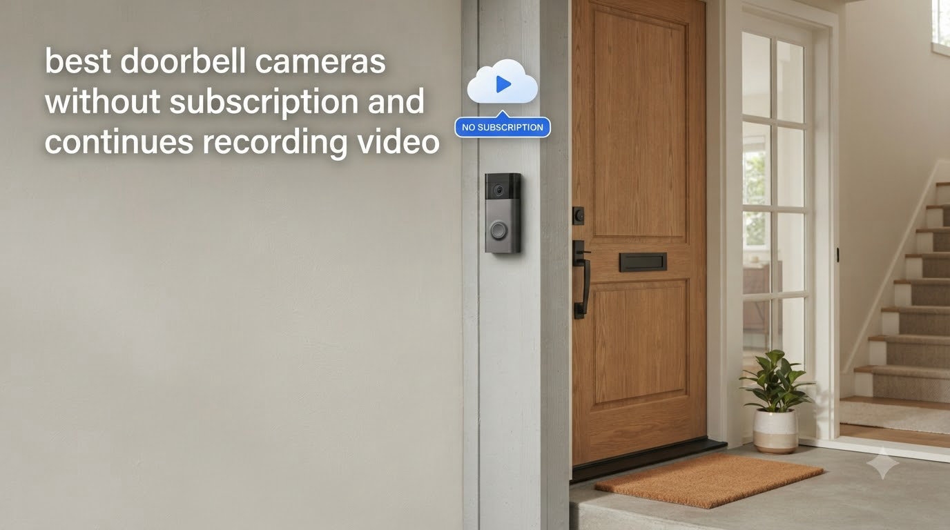 best doorbell cameras without subscription and continues recording video